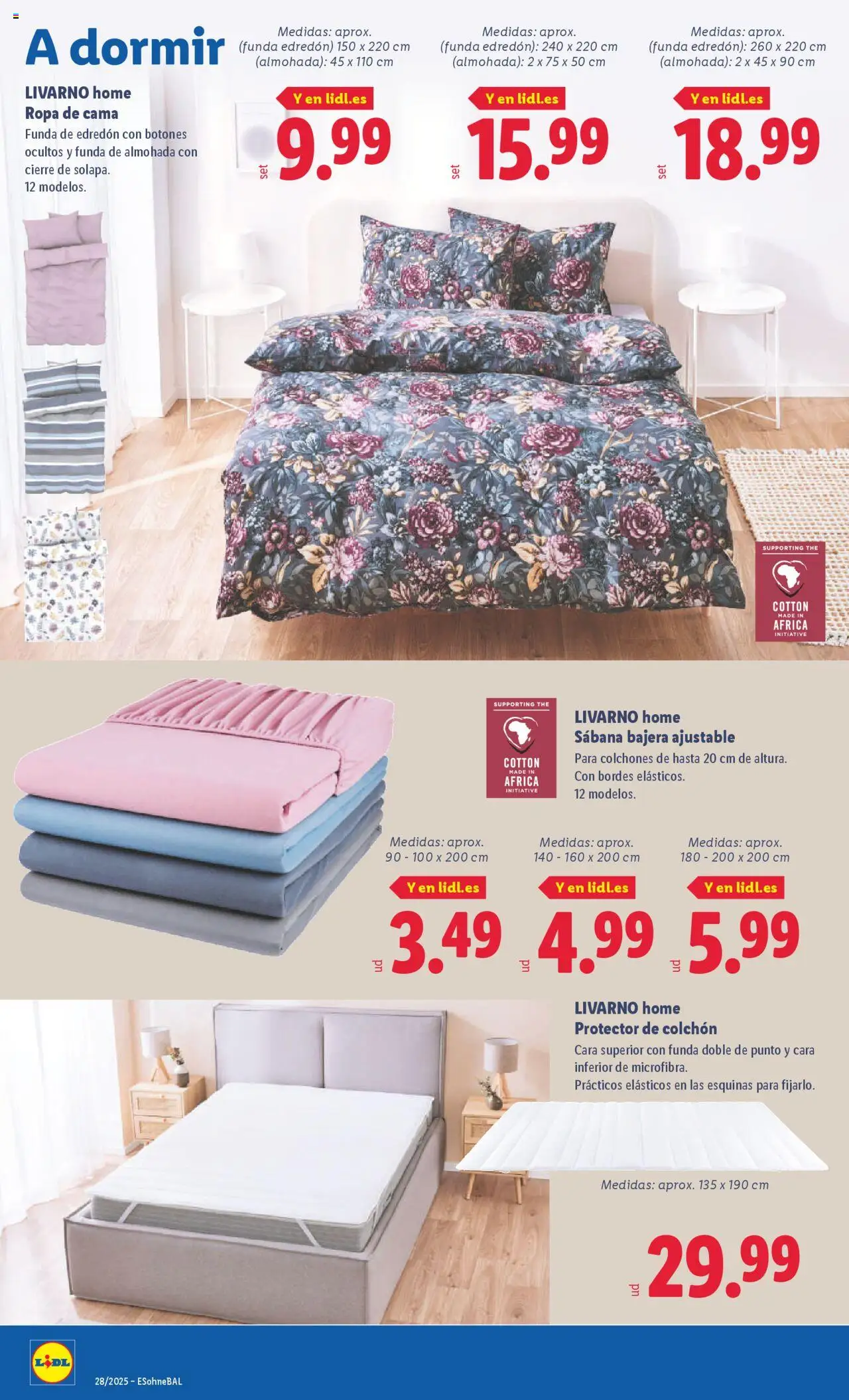 Lidl catálogo de bazar MAD │ válido desde el 07.07.2025 | Página: 2 | Productos: Ropa, Funda, Κασέρι, Cama