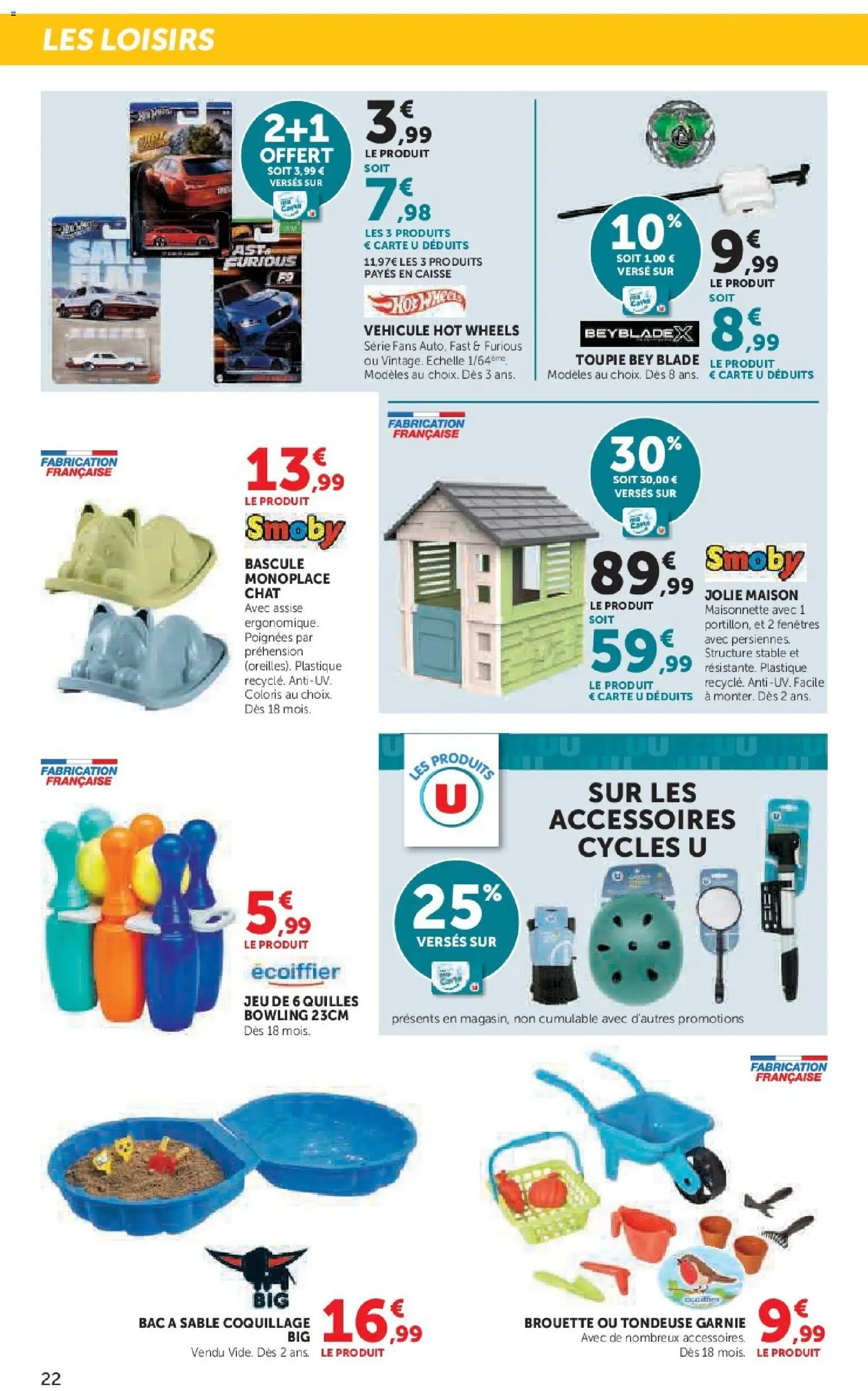 {H1} | Page: 22 | Produits: Brouette, Tondeuse, Bac à sable, Poignées