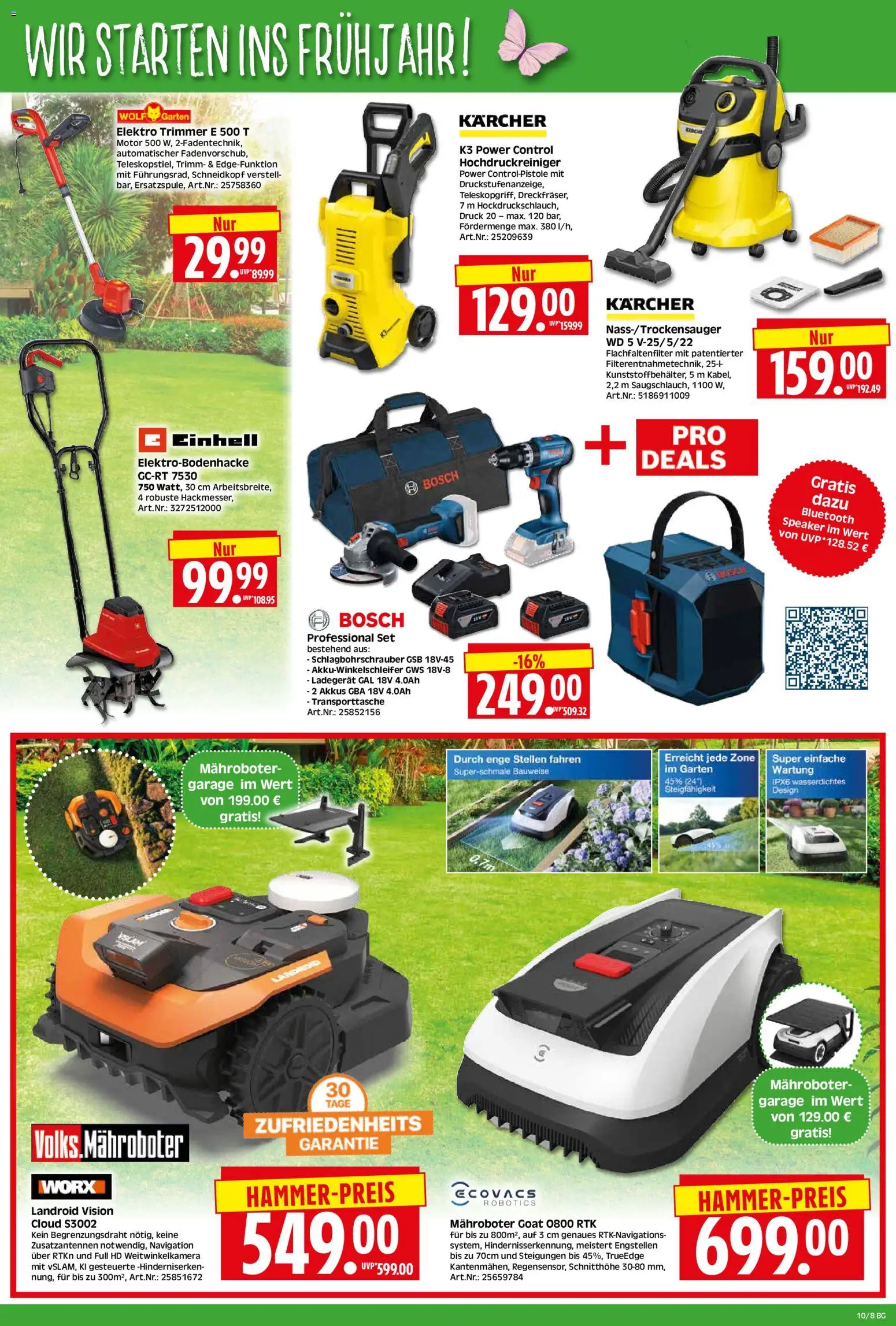 HERKULES Bau & Garten – gültig ab 02.03.2026 | Seite: 8 | Produkte: Bosch, Navigation, Hochdruckreiniger, Ladegerät