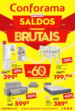 Pré-visualização Conforama folheto válido de 26.12.2025