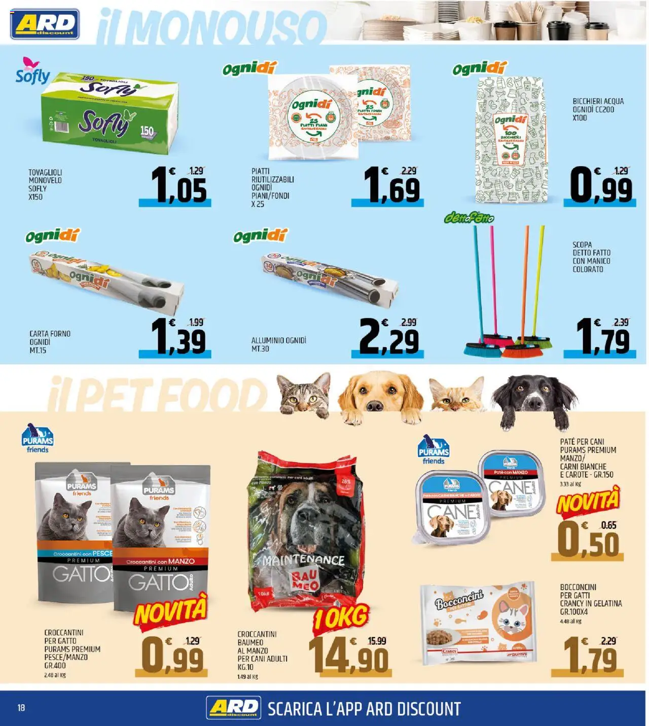 Volantino ARD Discount del 22.09.2025 | Pagina: 18 | Prodotti: Paté, Manzo, Scopa, Forno