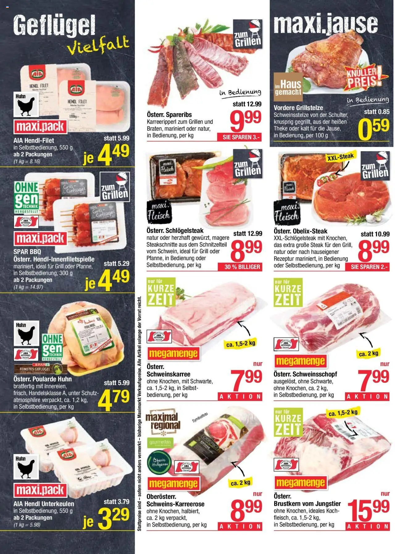 Maximarkt Flugblatt Anif, Bruck an der Großglocknerstraße gültig ab 04.08.2025 | Seite: 4 | Produkte: Grill