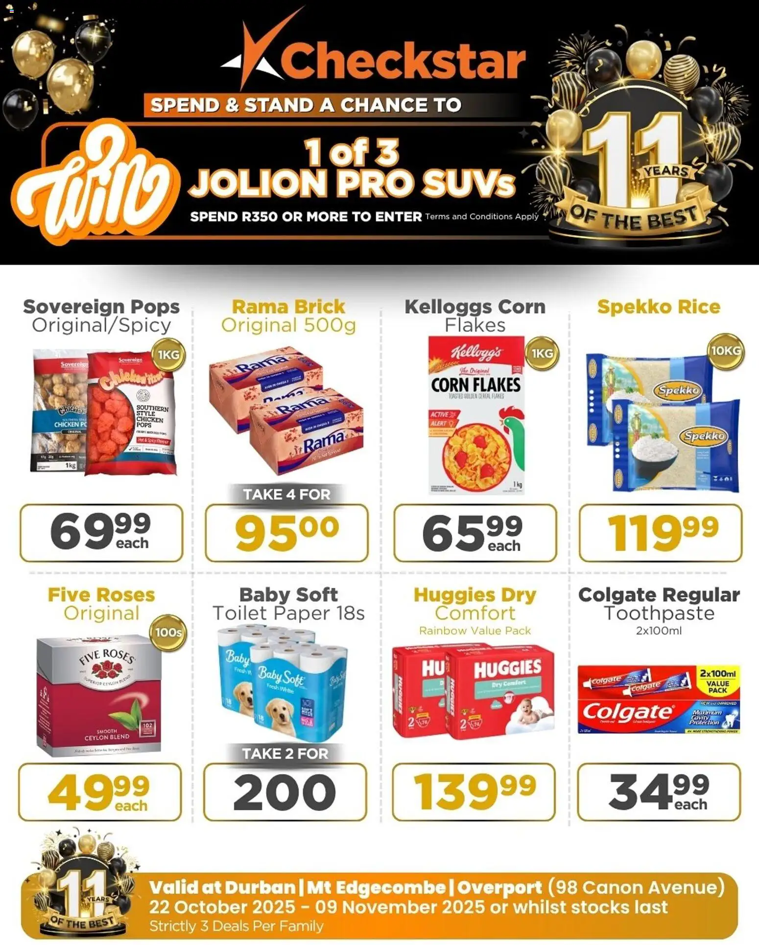 New Check Star catalogue – valid from 22.10.2025 | Page: 1 | Products: PC, Chicken, Flakes, Toilet paper