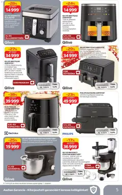 Auchan - Háztartási Elektronika ajánlataink - amely érvényes a következő dátumtól: 11.12.2025 | Oldal: 5 | Termékek: Sütő, Habverő, Kosár