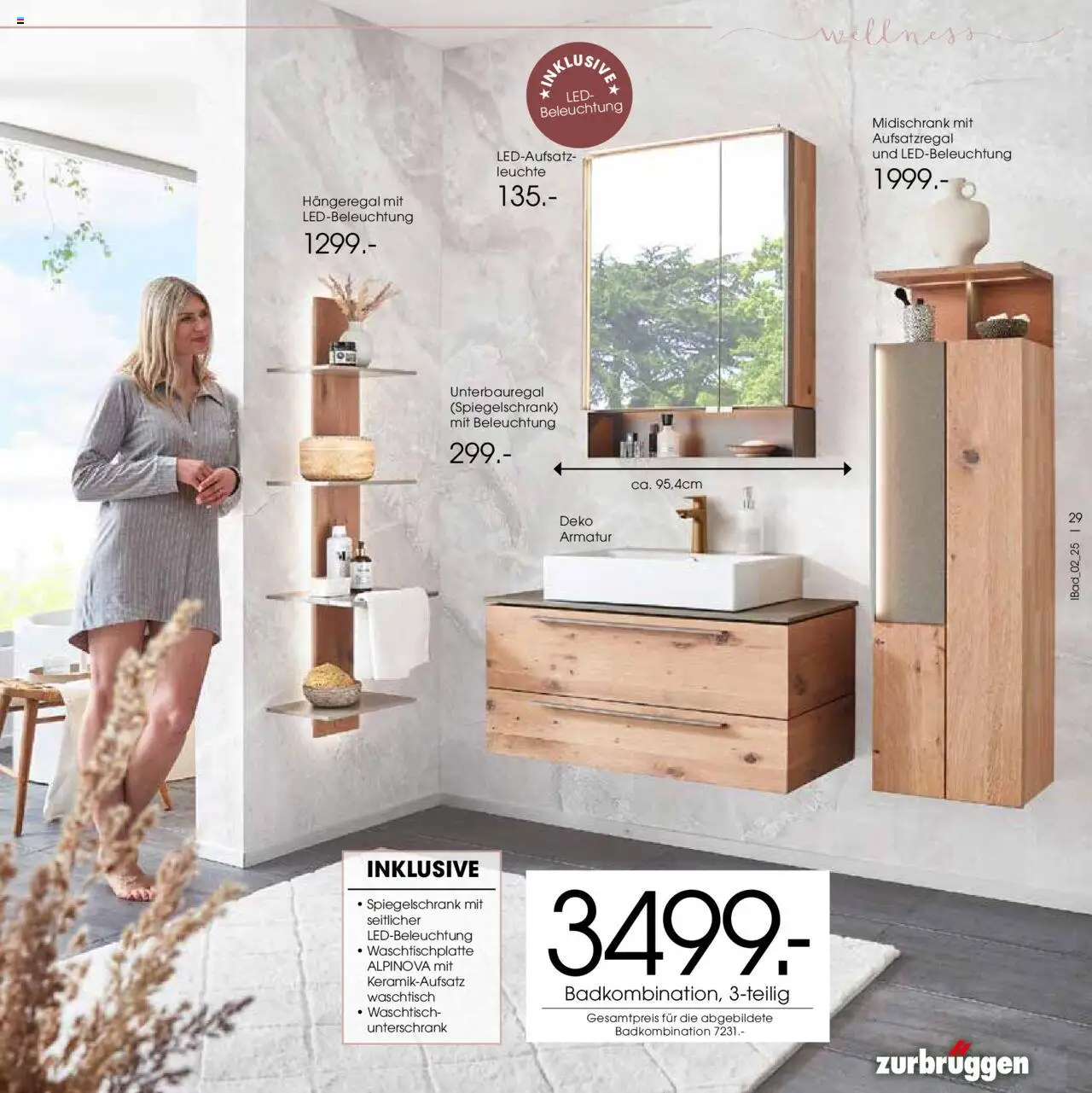 Zurbrüggen - Bad Spezial - gültig ab dem 11.06.2025 | Seite: 29 | Produkte: Armatur, Waschtisch, Spiegelschrank, Midischrank