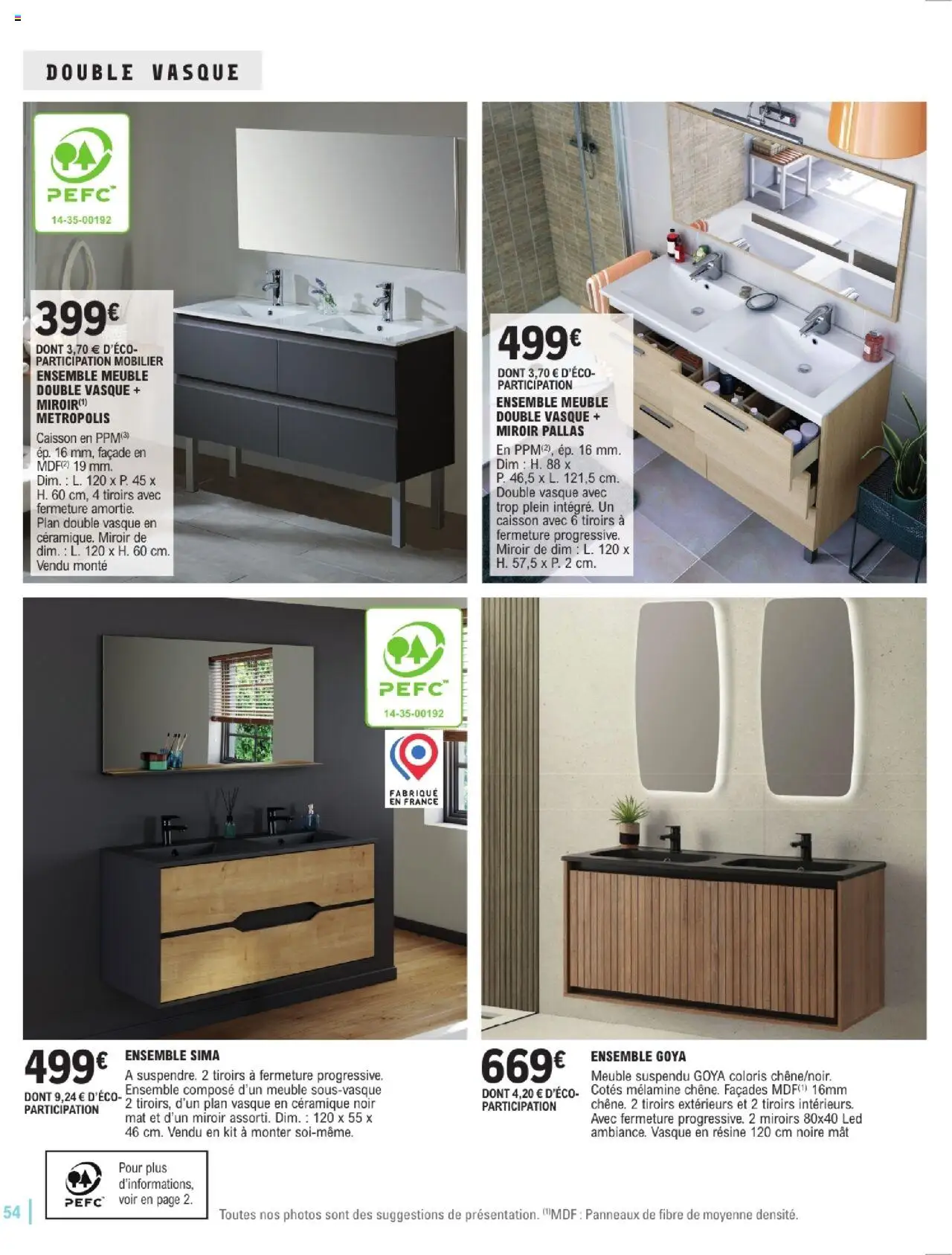 {H1} | Page: 54 | Produits: Meuble, Tiroirs, Miroir