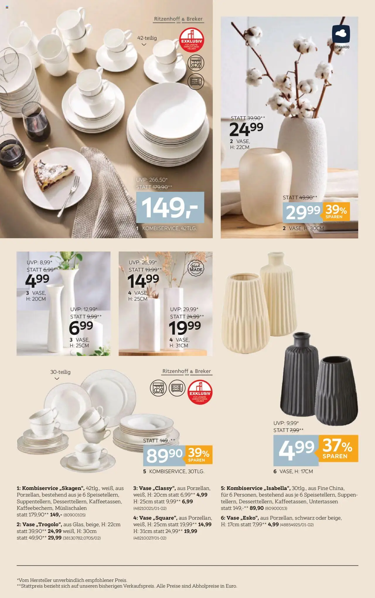 XXXLutz Porzellan  gültig ab 07.10.2025 | Seite: 4 | Produkte: Vase