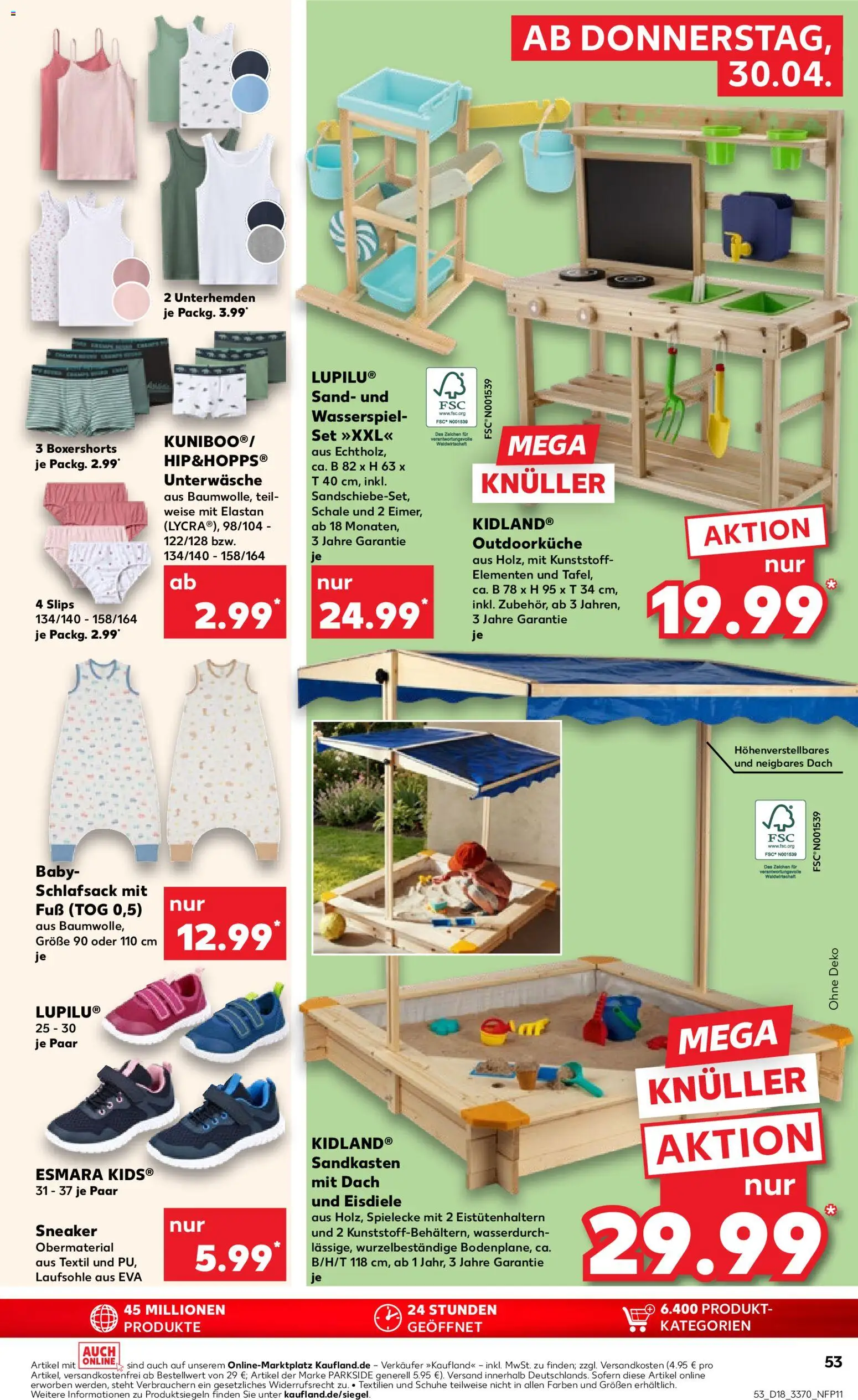 Kaufland Prospekt Potsdam	 – gültig ab 30.04.2026 | Seite: 53 | Produkte: Schlafsack, Unterwäsche, Boxer