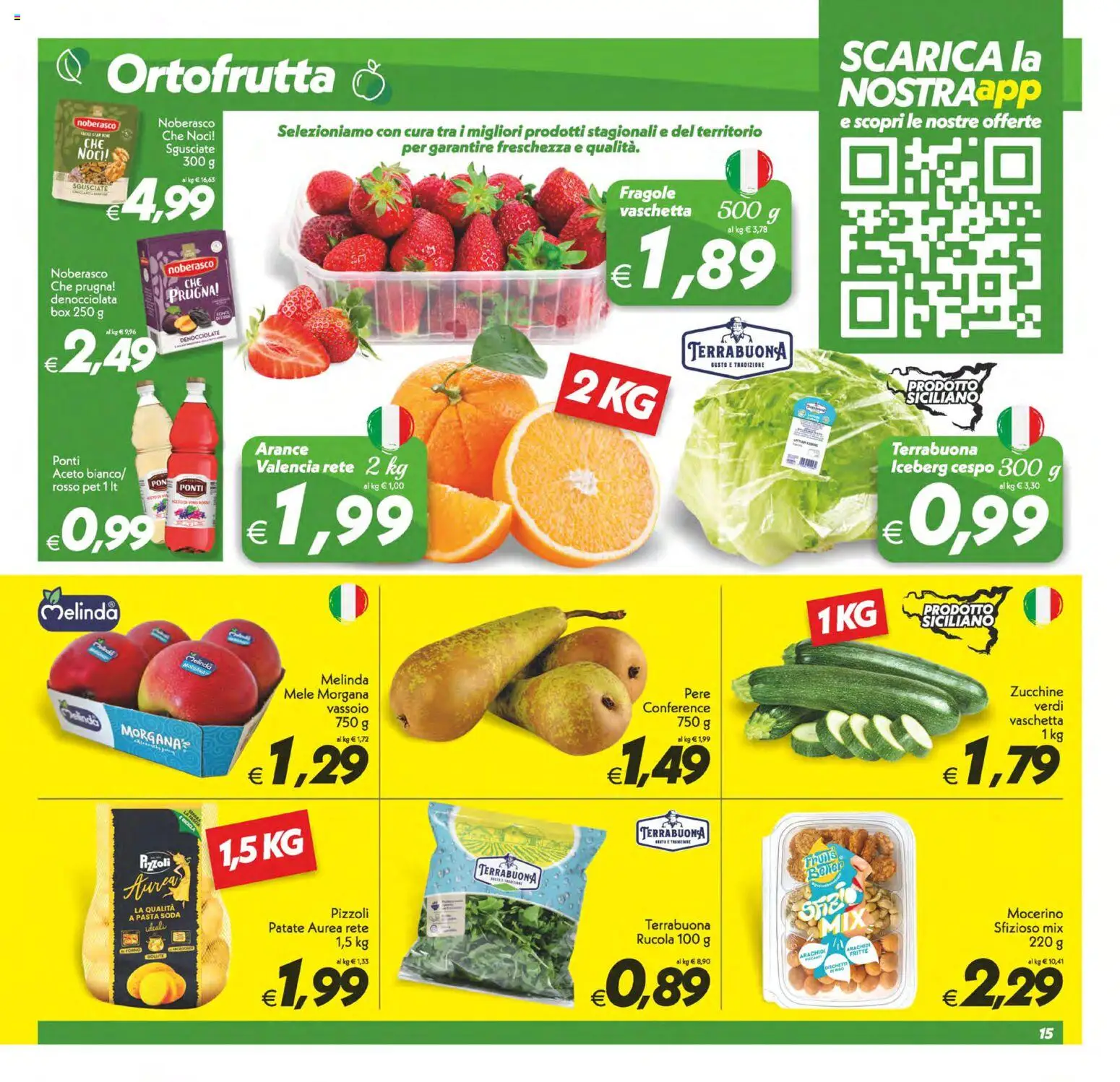 Volantino SuperConveniente del 17.04.2026 | Pagina: 15 | Prodotti: Arance, Rucola, Fragole, Vassoio