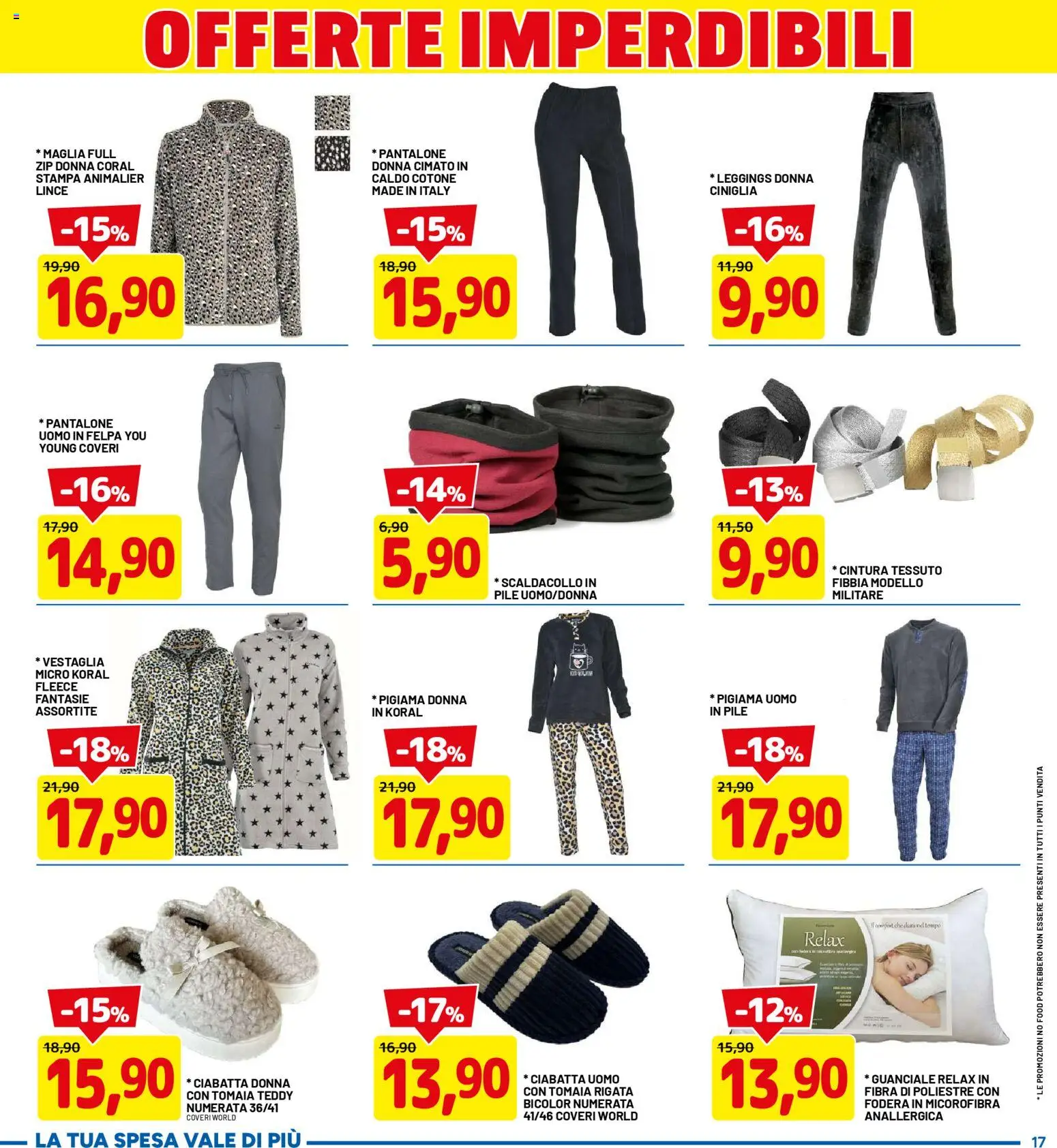 Volantino D Più del 06.11.2025 | Pagina: 17 | Prodotti: Felpa, Leggings, Stampa, Guanciale