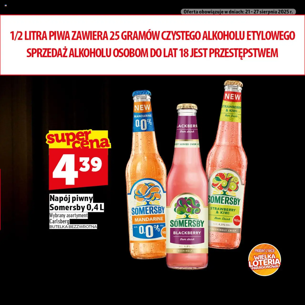 Topaz Gazetka - Ogródek Piwosza od 21.08.2025 | Strona: 4 | Produkty: Somersby, Kiwi