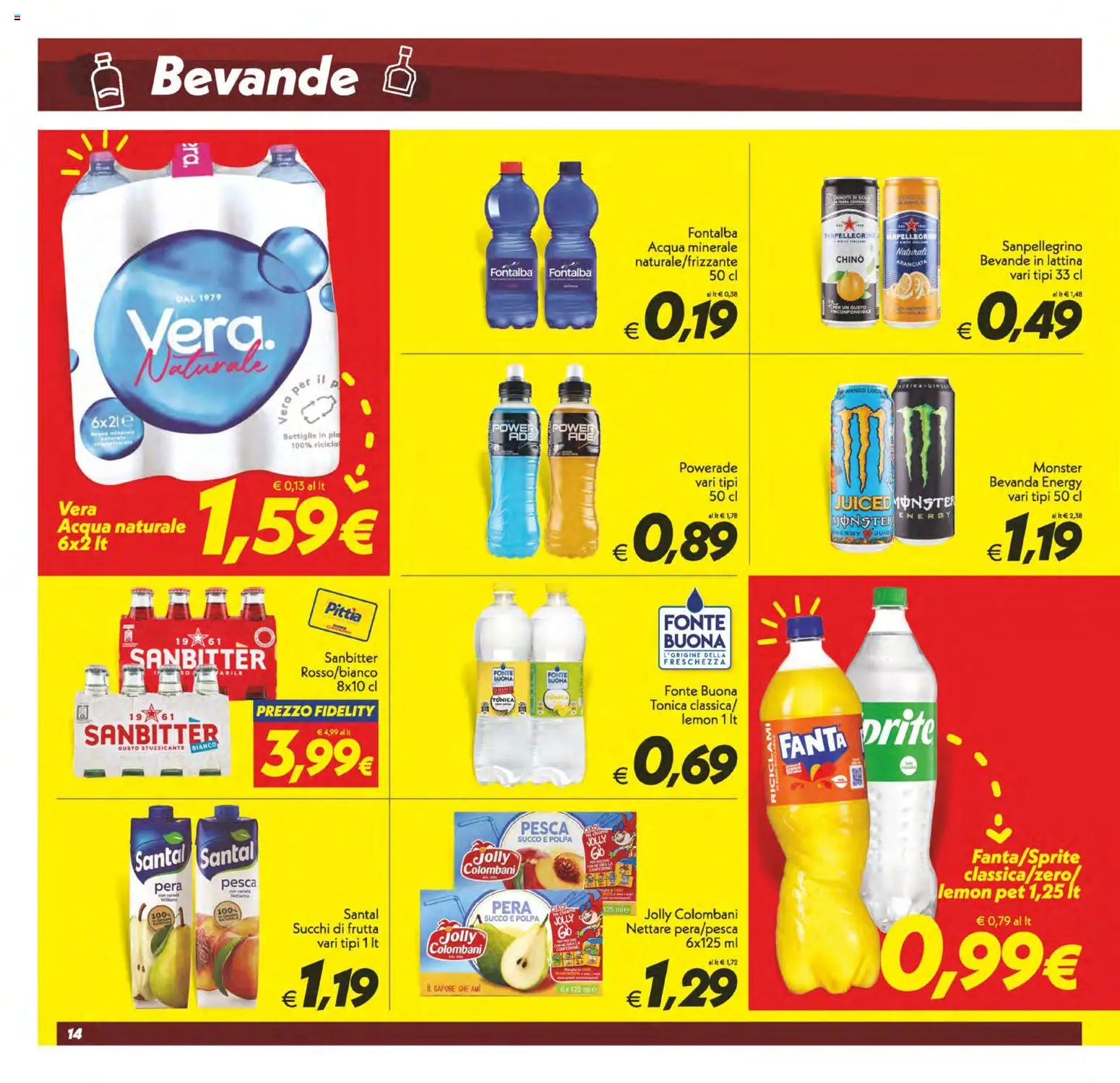 Volantino SuperConveniente del 14.11.2025 | Pagina: 14 | Prodotti: Frutta, Pesca, Pera, Acqua minerale