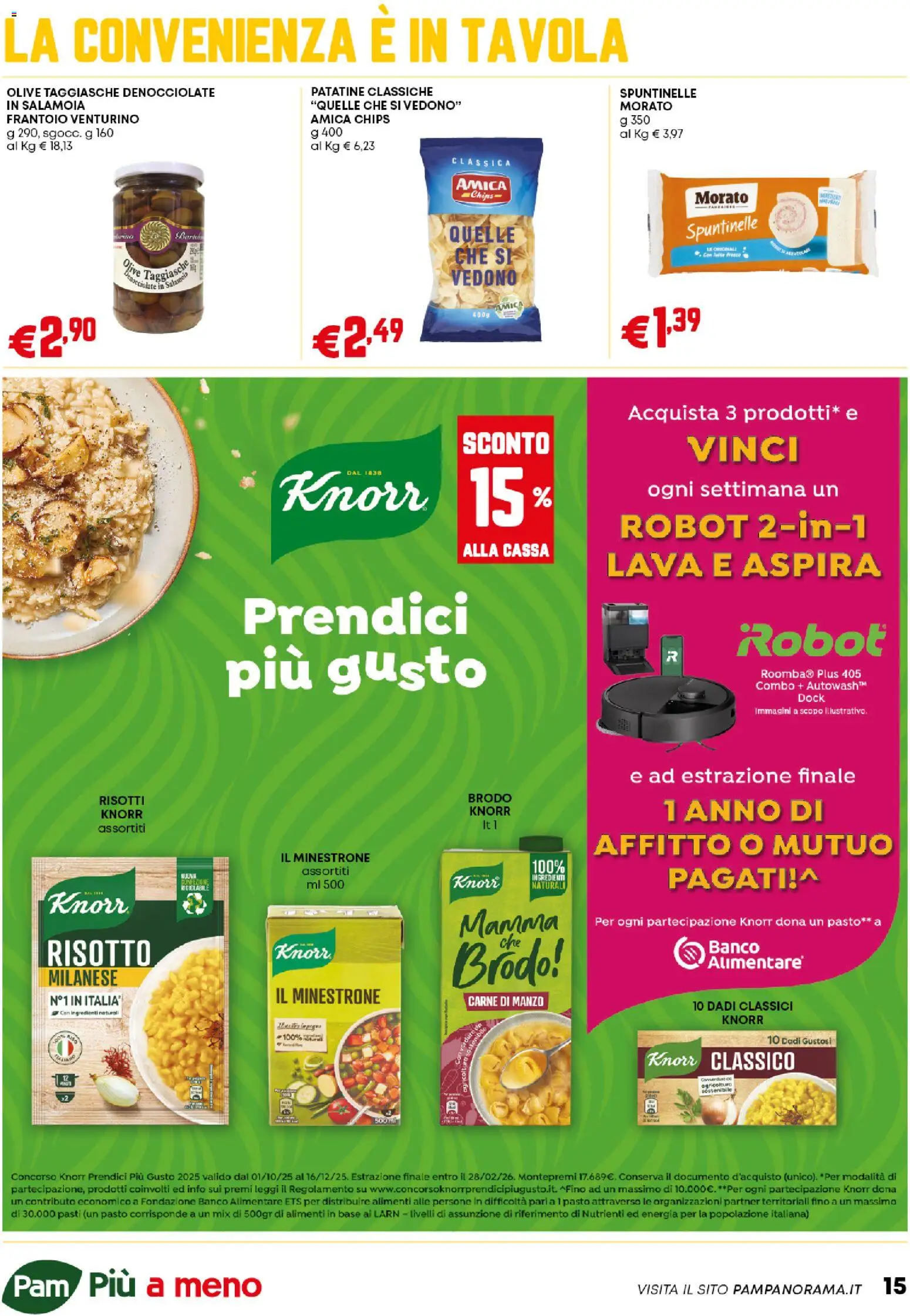 Volantino PAM del 06.11.2025 | Pagina: 15 | Prodotti: Minestrone, Manzo, Olive, Robot