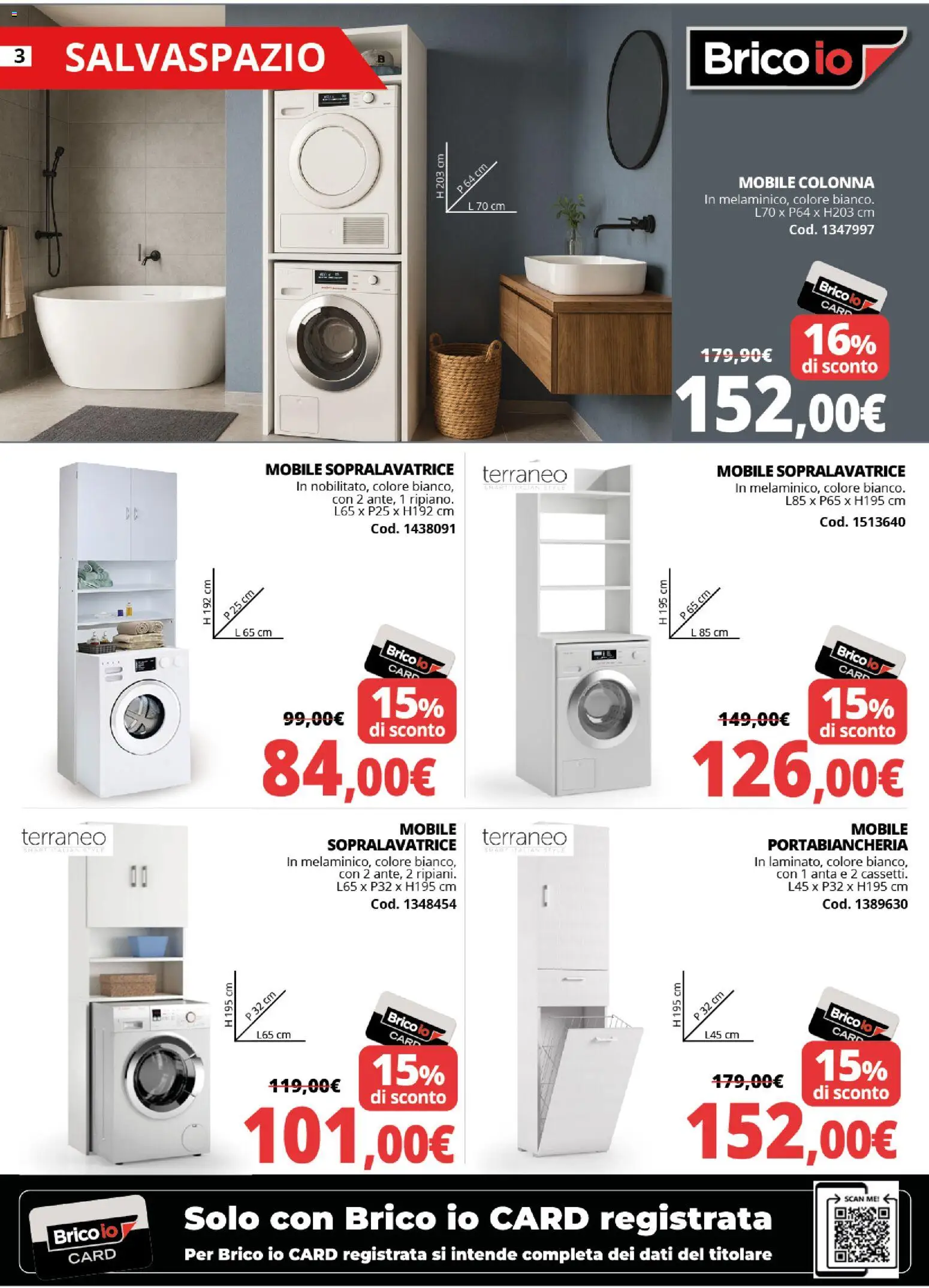Volantino Brico io del 15.01.2026 | Pagina: 3 | Prodotti: Mobile, Portabiancheria