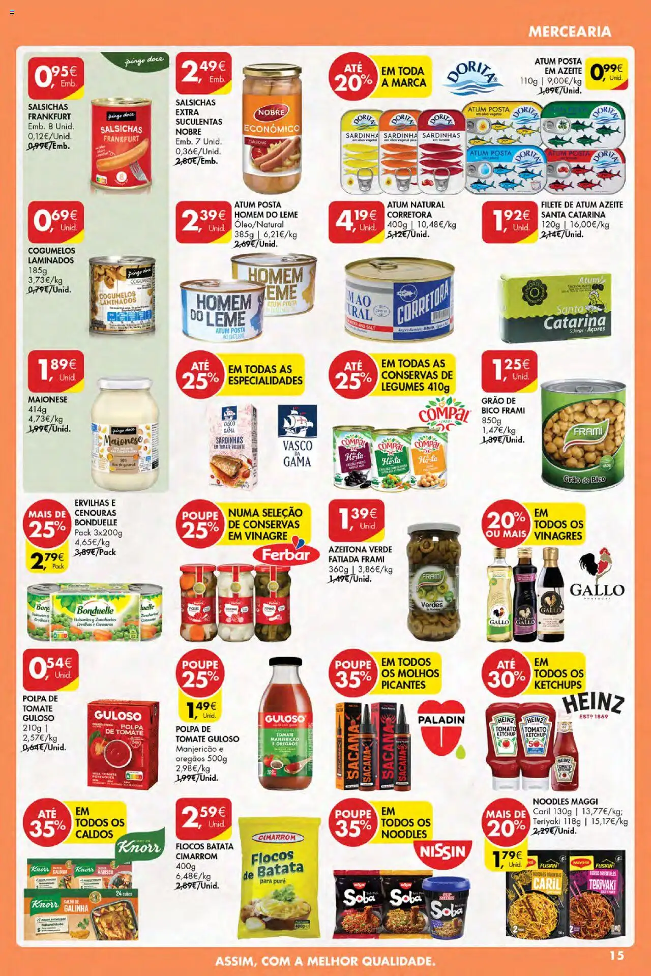 Pingo Doce Poupe Esta Semana Açores │ válido de 18.09.2025 | Página: 15 | Produtos: Azeite, Orégãos, Sardinhas, Maionese