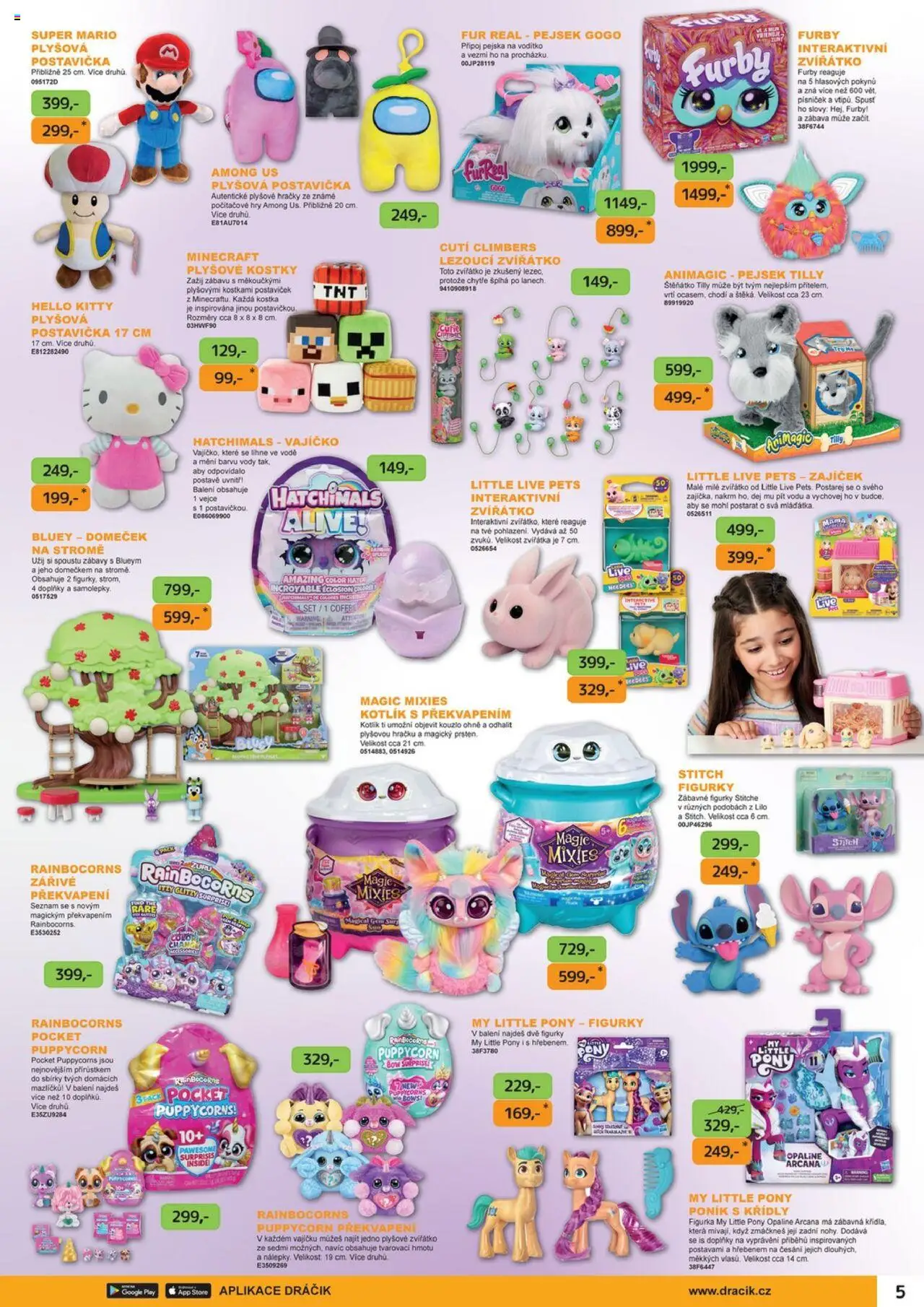 Dráčik leták od 01.04.2025 | Strana: 5 | Produkty: Vejce, Figurky, Kostky, Stitch