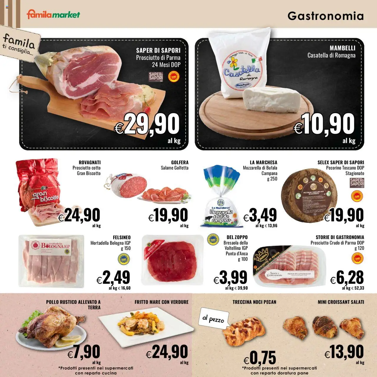 Volantino Famila del 18.09.2025 | Pagina: 4 | Prodotti: Prosciutto Cotto, Prosciutto, Croissant, Terra