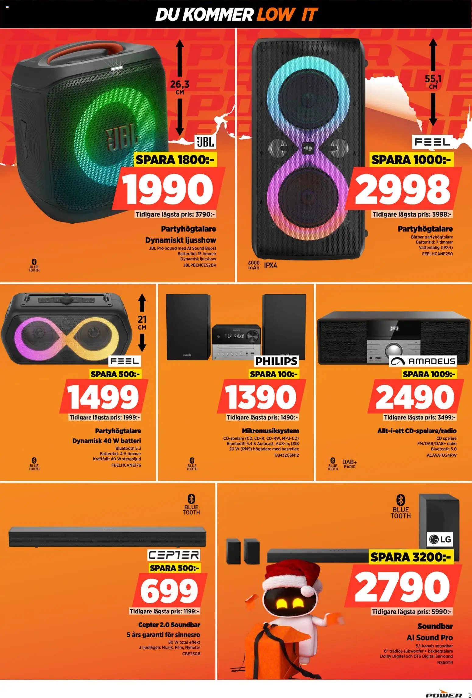 Power reklamblad aktuell från 22.12.2025 | Sida: 9 | Produkter: Batteri, Radio, Högtalare, USB