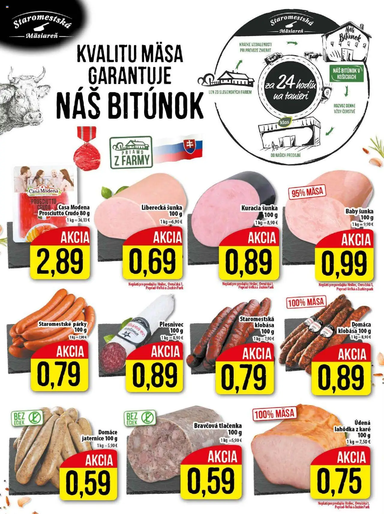 Nové Klas akcie – leták je platný od 16.09.2025 | Strana: 4 | Produkty: Šunka, Klobása, Párky