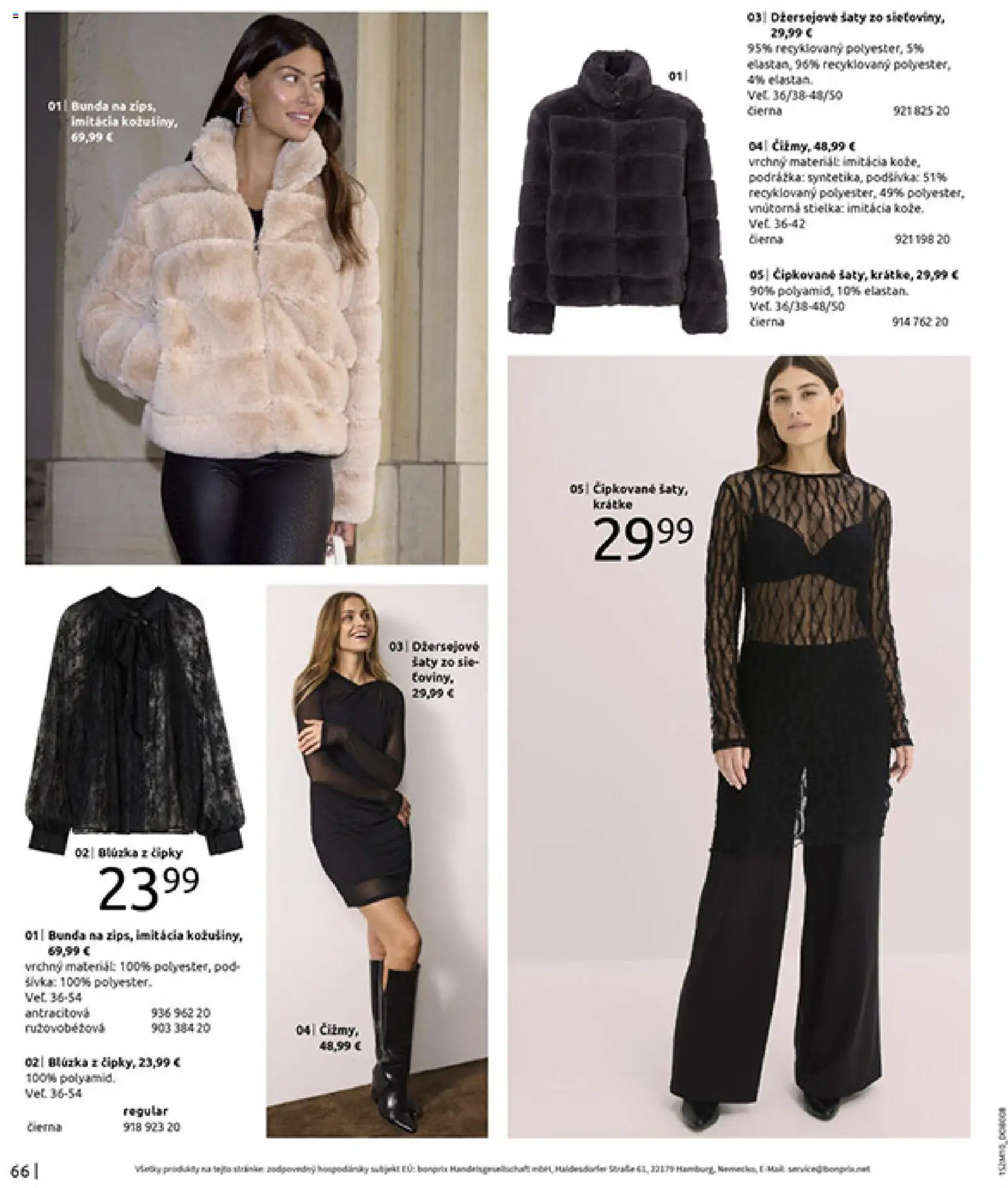 Nové Bonprix akcie – leták je platný od 24.11.2025 | Strana: 68 | Produkty: Šaty, Blúzka, Bunda