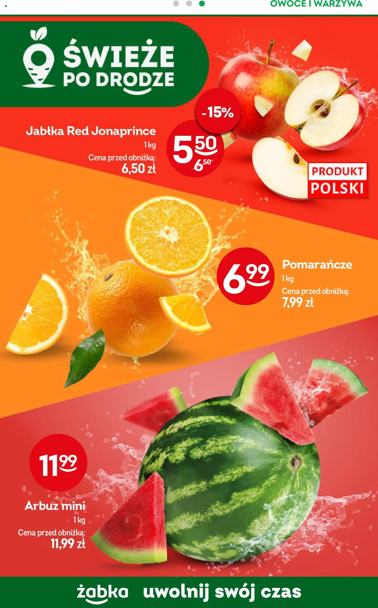 Żabka gazetka - Codzienne produkty od 08.04.2026 | Strona: 6 | Produkty: Arbuz, Jabłka, Pomarańcze, Owoce