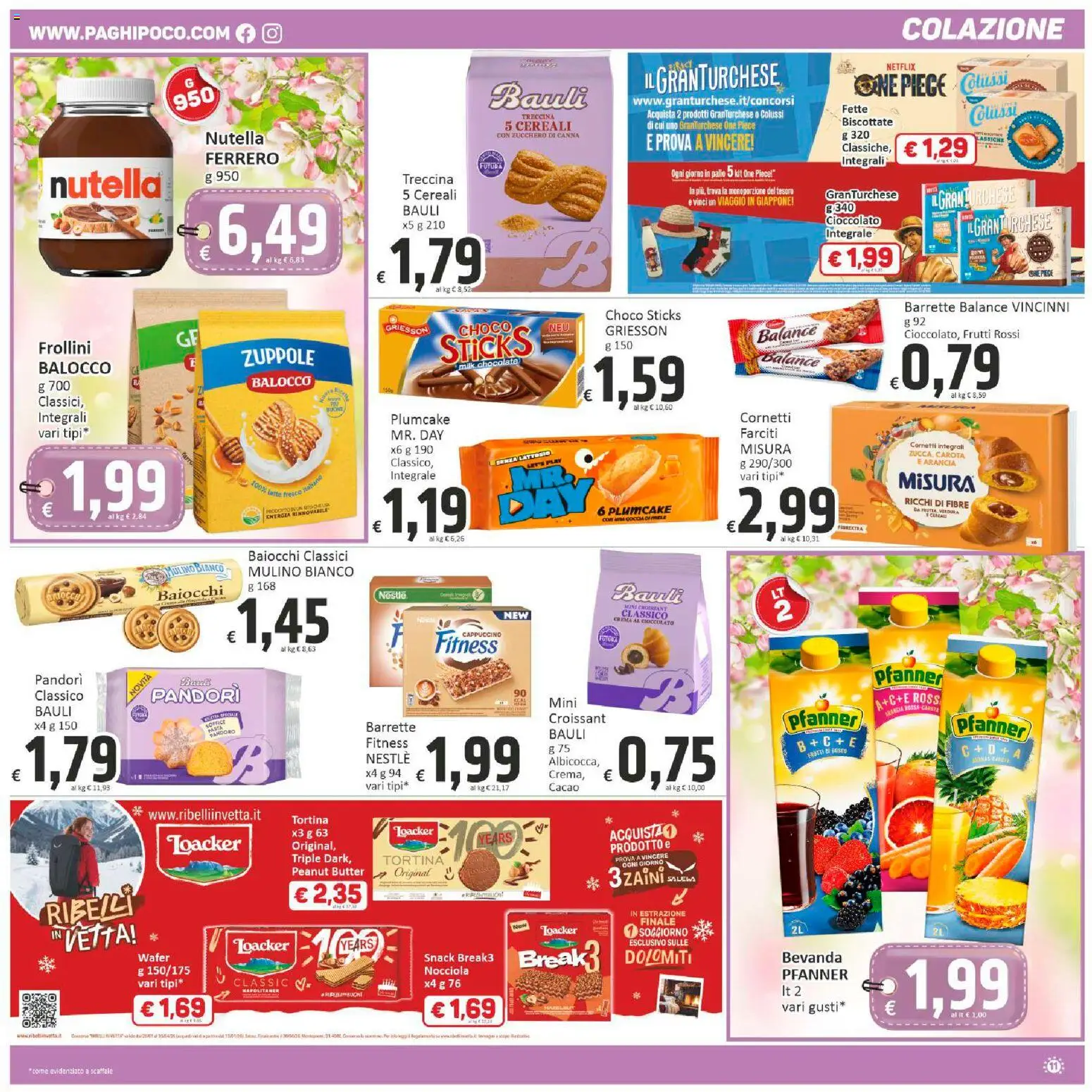 Volantino Paghi Poco del 13.03.2026 | Pagina: 11 | Prodotti: Cereali, Zucchero, Nutella, Pandoro