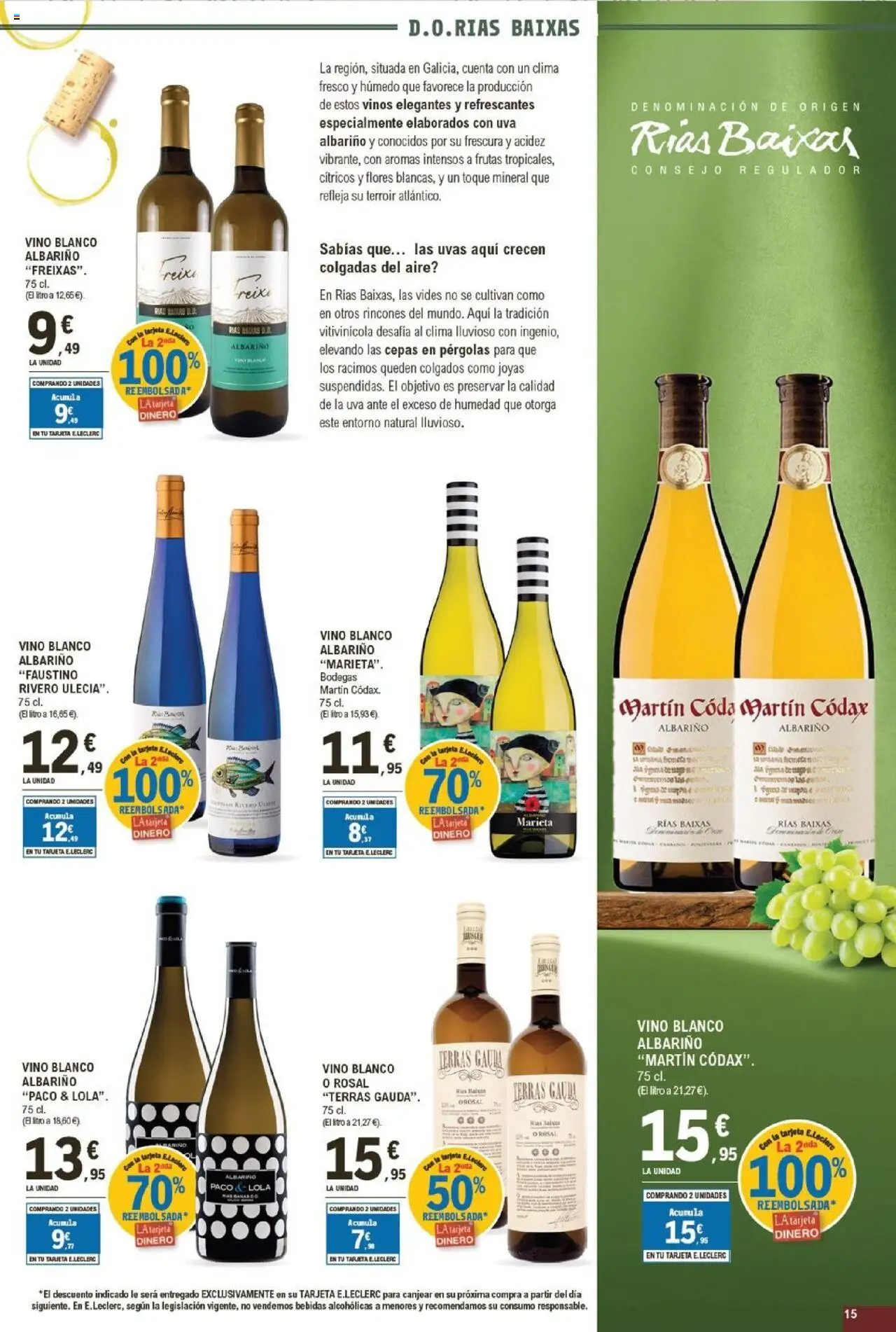 E.Leclerc folleto │ válido desde el 24.09.2025 | Página: 15 | Productos: Τζίντζερ, Vino