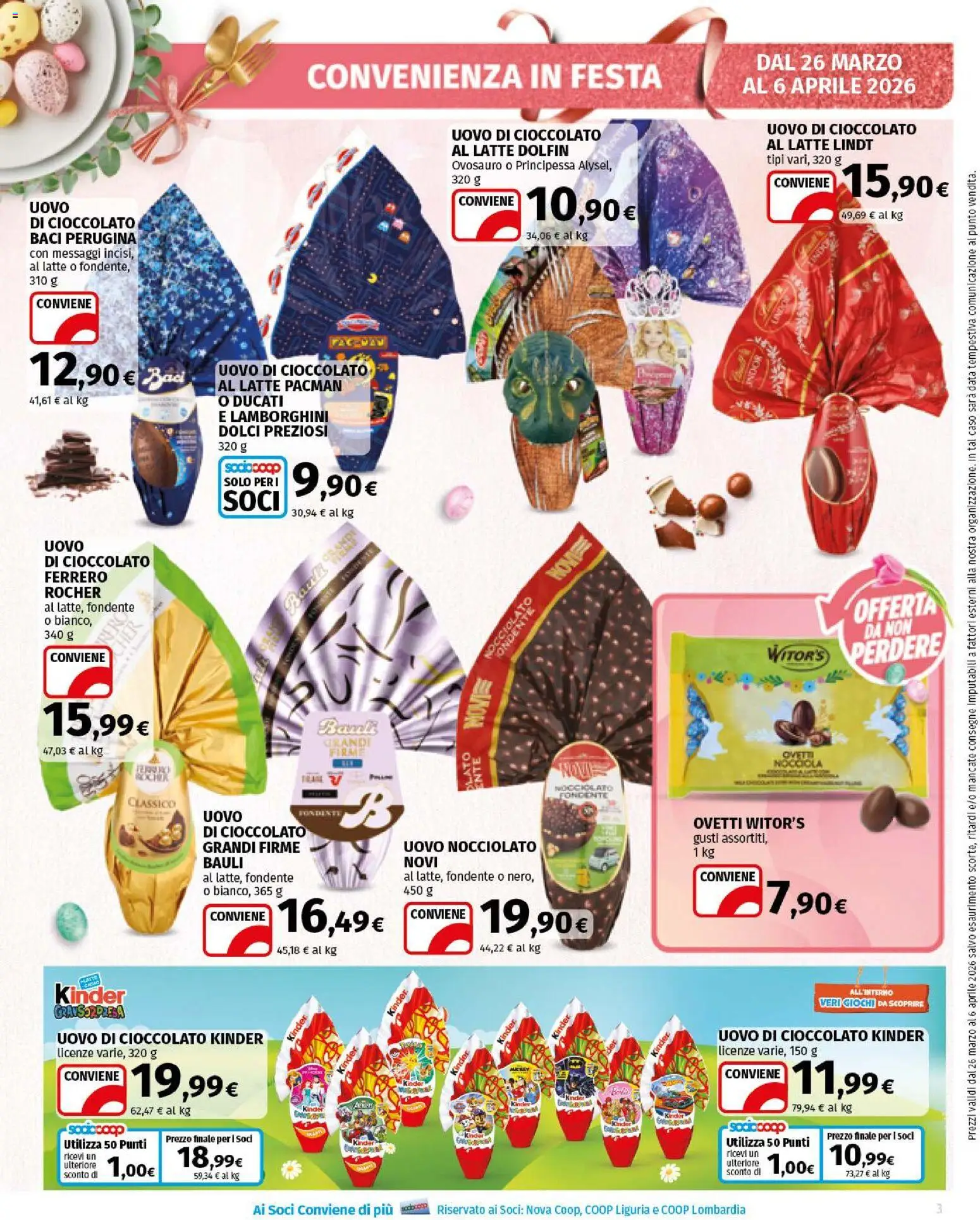 Volantino Ipercoop del 26.03.2026 | Pagina: 3 | Prodotti: Cioccolato, Latte, Data