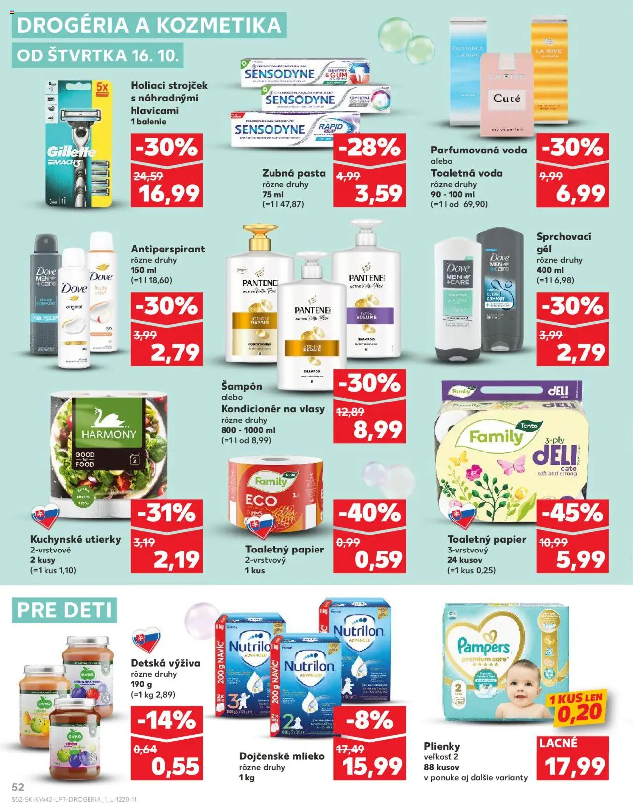Nové Kaufland akcie – leták je platný od 16.10.2025 | Strana: 52 | Produkty: Strojček, Holiaci strojček, Mlieko, Voda