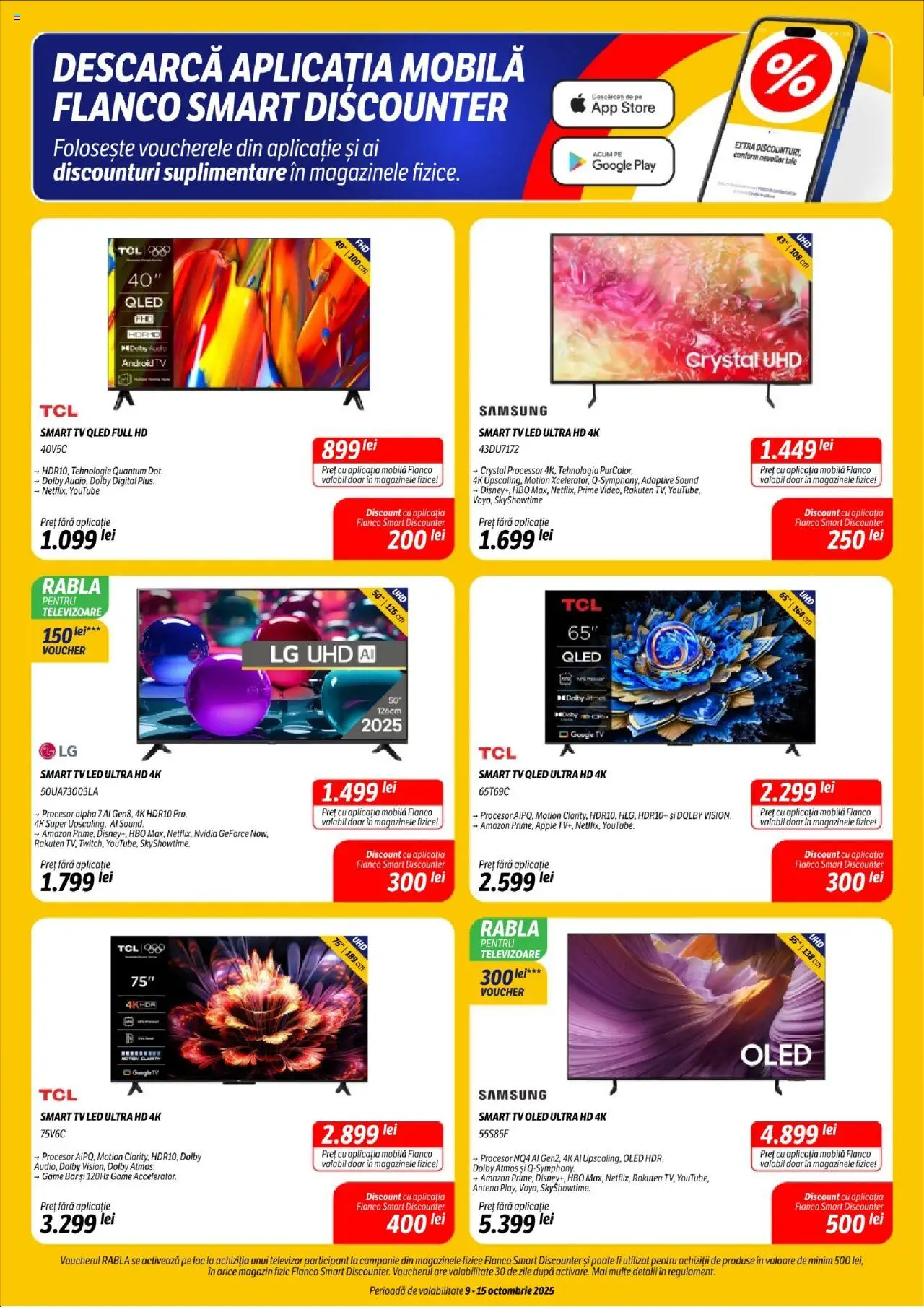 Noul catalog Flanco – valabil de la 09.10.2025 | Pagină: 6 | Produse: Televizor, Babak, Apple