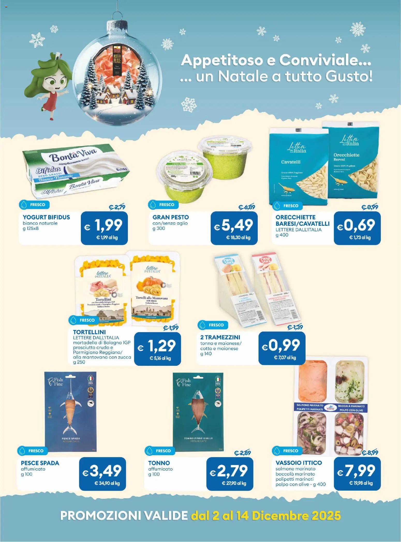 Volantino MD Discount del 02.12.2025 | Pagina: 10 | Prodotti: Polpo, Olive, Tortelli, Vassoio