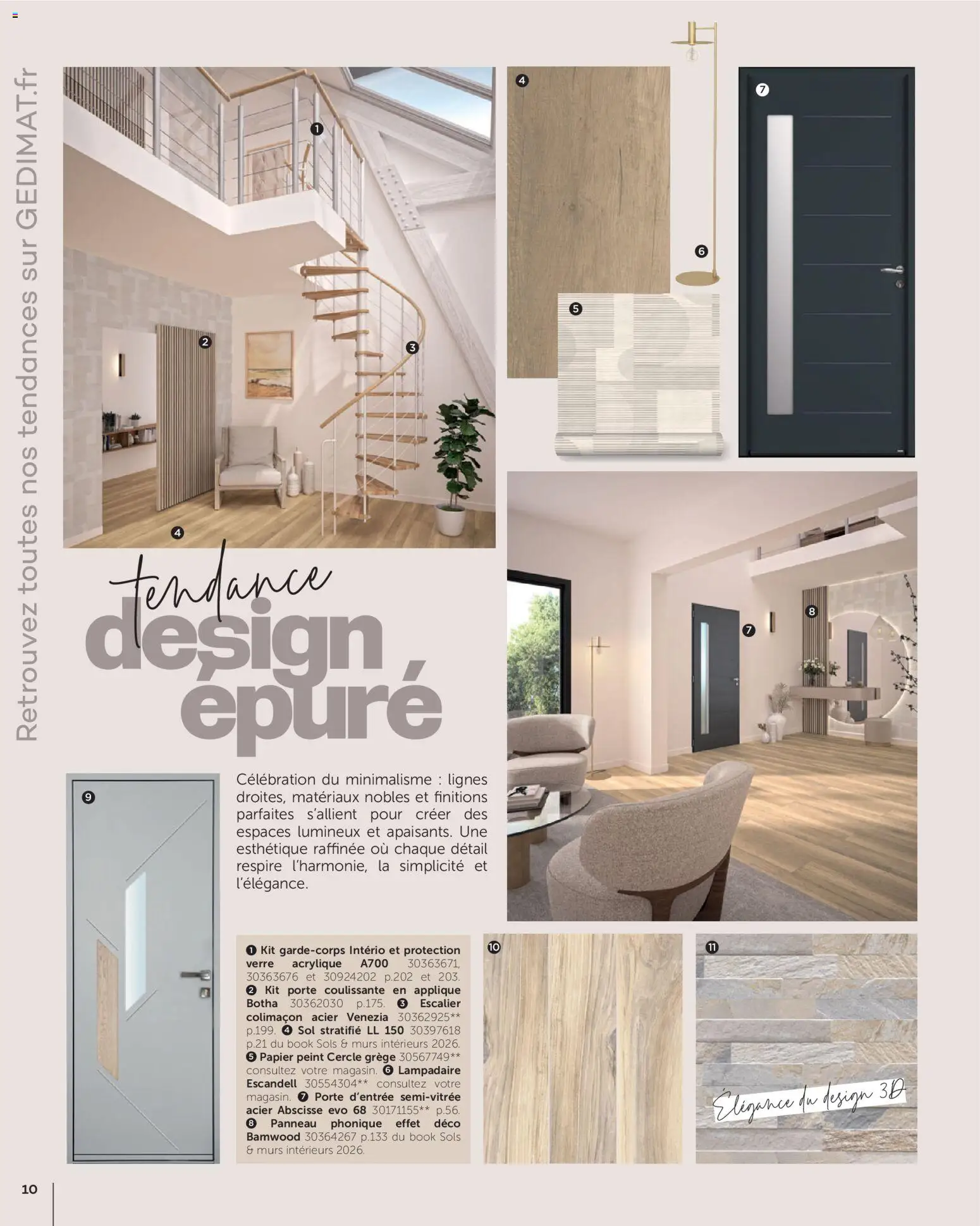 {H1} | Page: 10 | Produits: Lampadaire, Porte, Papier peint