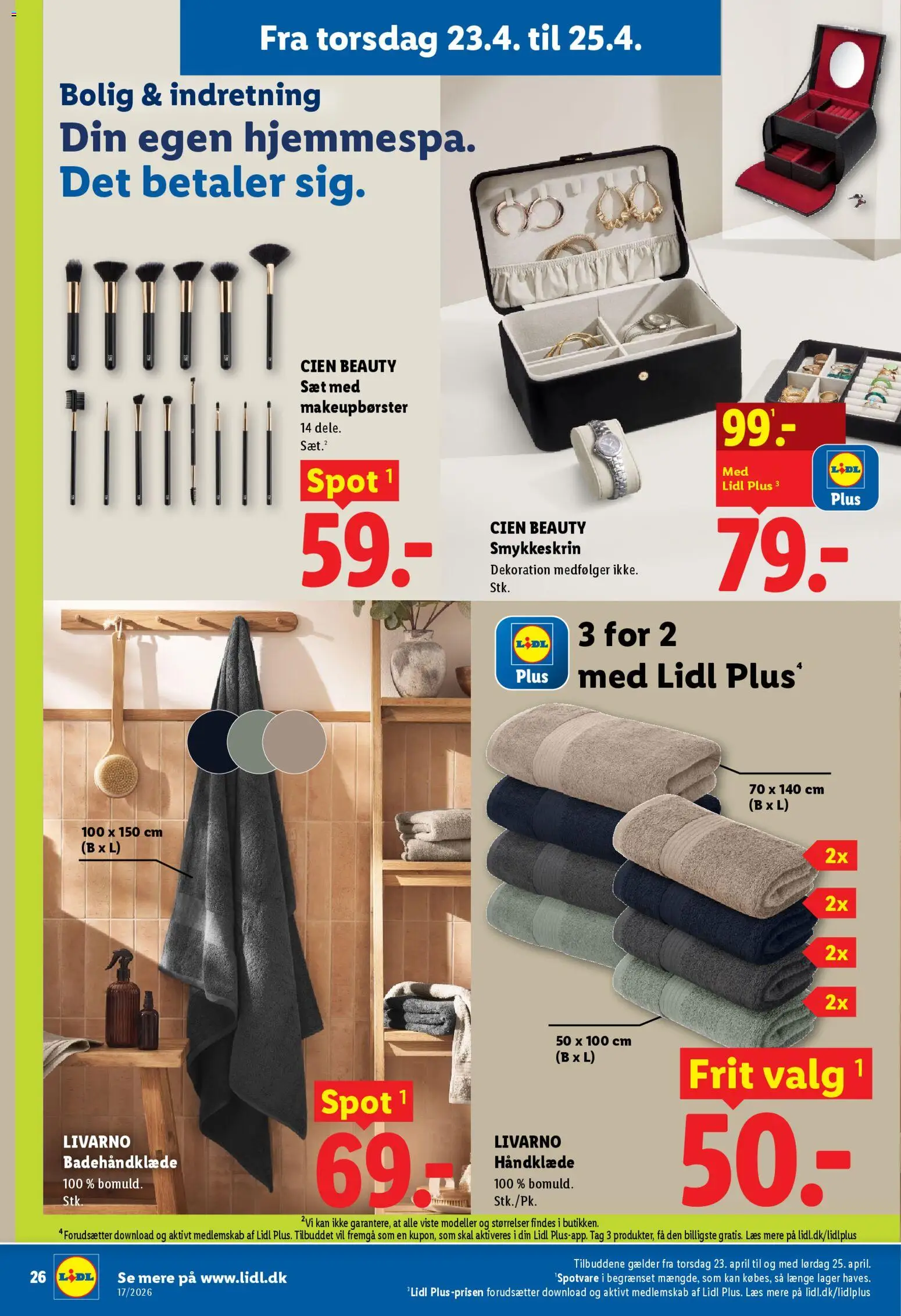 Lidl tilbudsavis – gyldig fra 19.04.2026 | Side: 14 | Produkter: Håndklæde, Søm