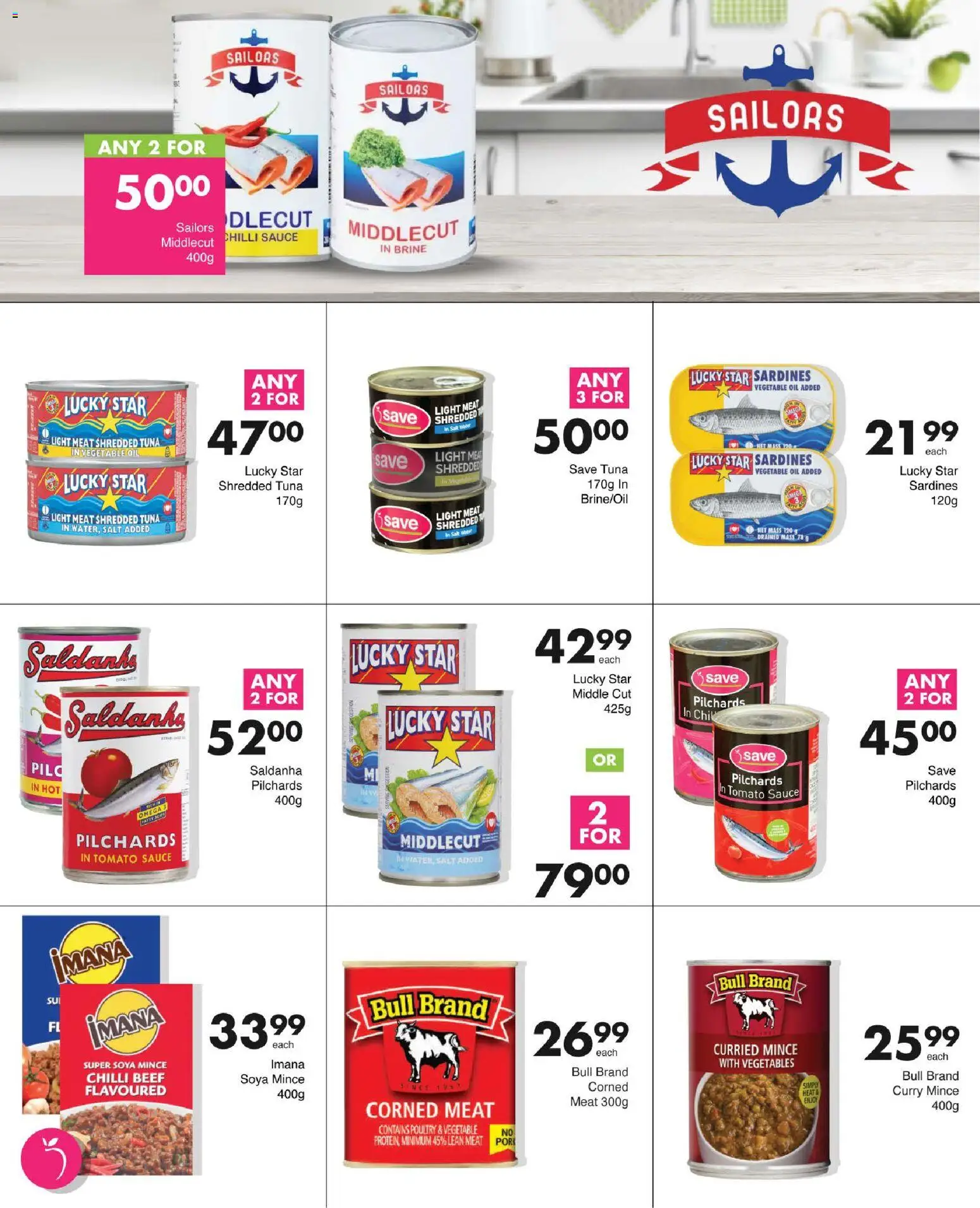 New Save catalogue – valid from 15.04.2026 | Page: 19 | Products: Pilchards, Oil, Sauce, Salt