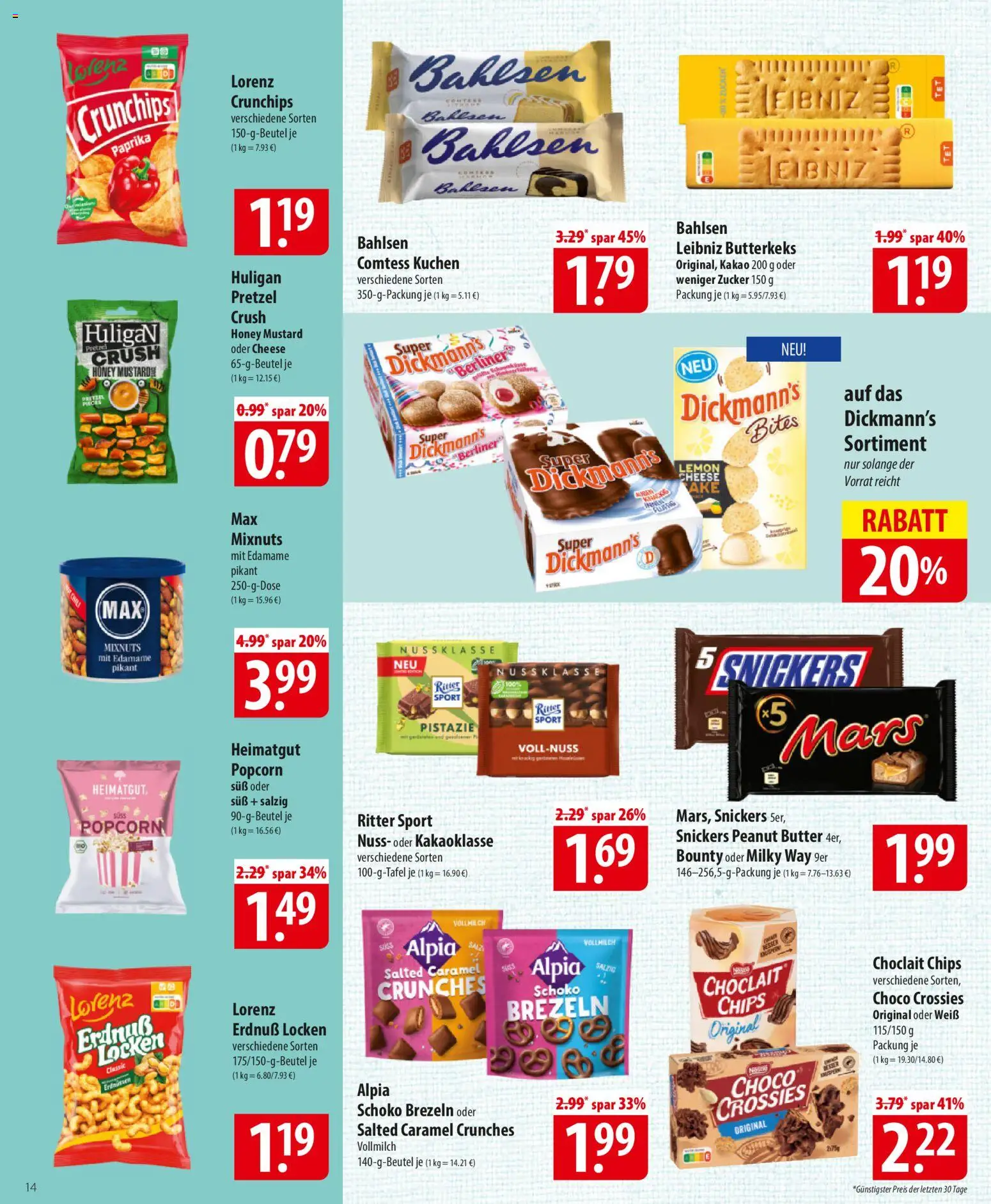 Famila Prospekt 	 – gültig ab 26.01.2026 | Seite: 14 | Produkte: Berliner, Ritter sport, Salz, Zucker
