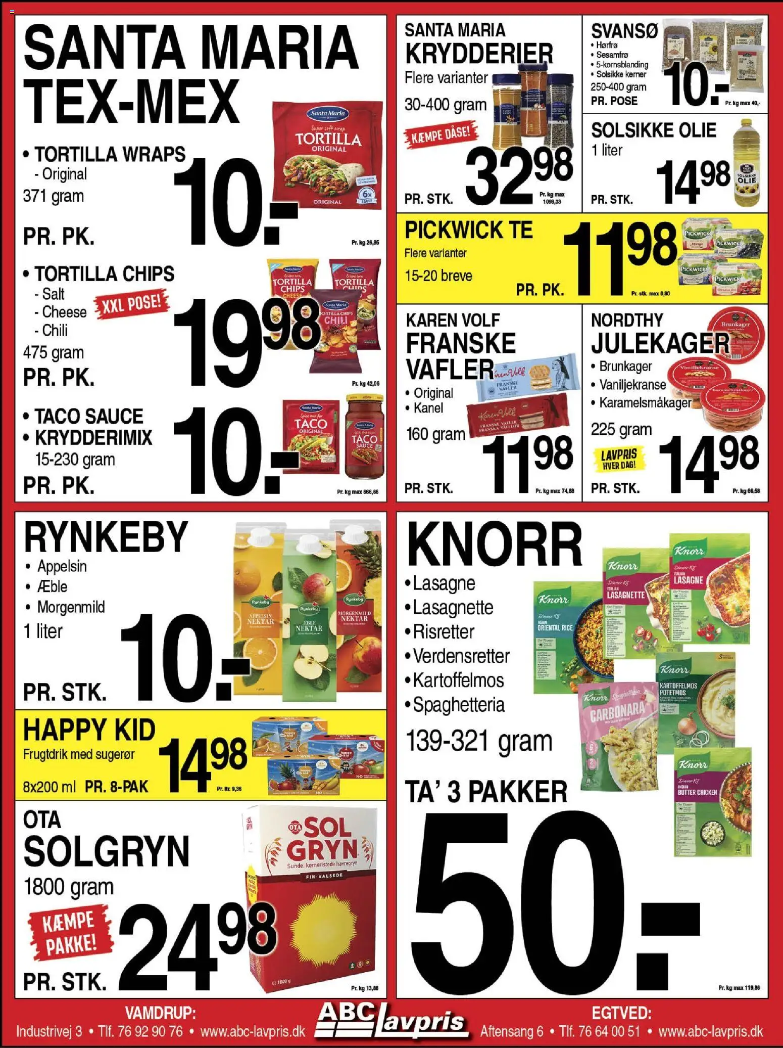 Abc Lavpris tilbudsavis – gyldig fra 19.11.2025 | Side: 5 | Produkter: Brunkager, Kanel, Salt, Vafler