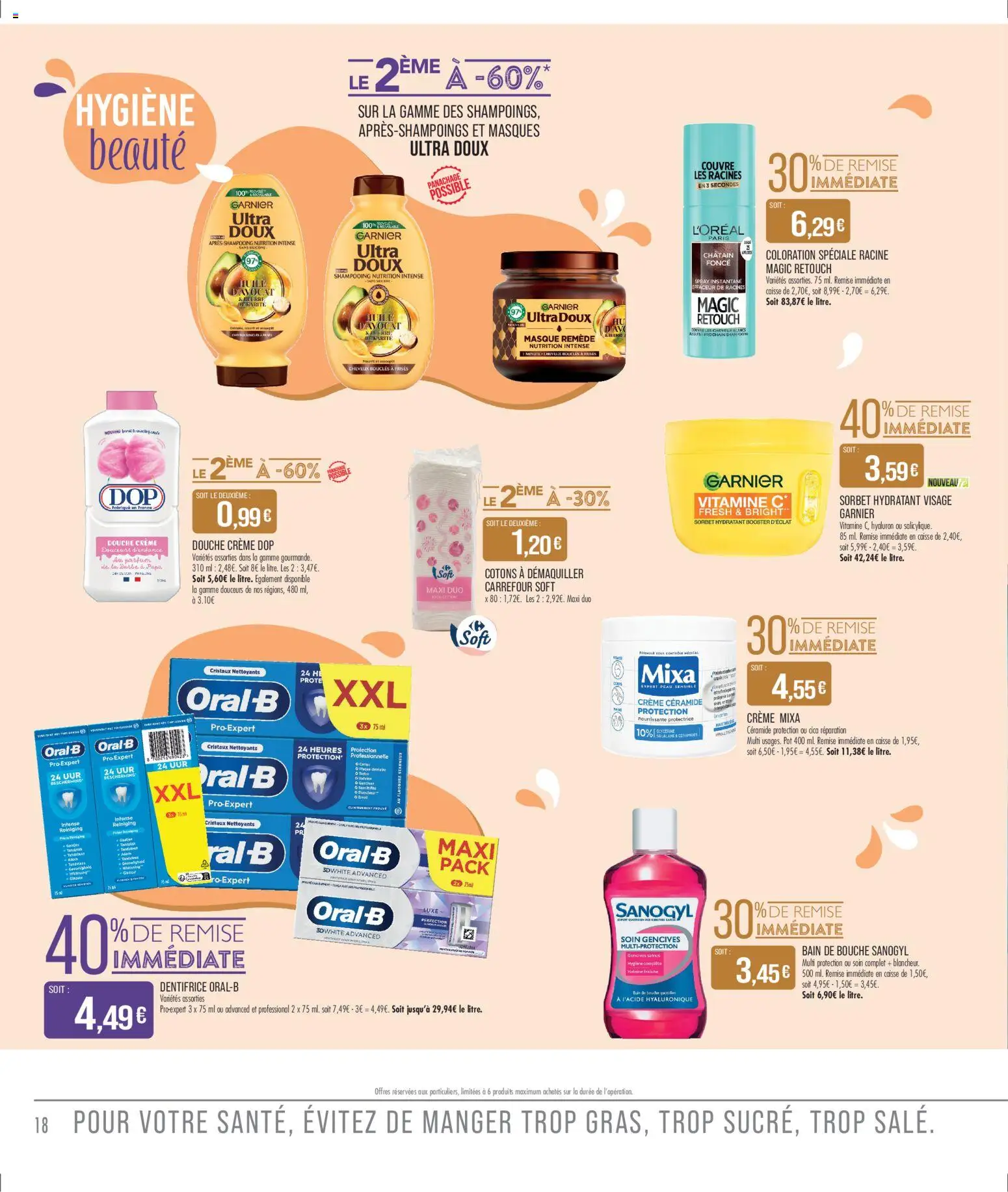 {H1} | Page: 20 | Produits: Coloration, Shampooing, Dentifrice, Bain de bouche