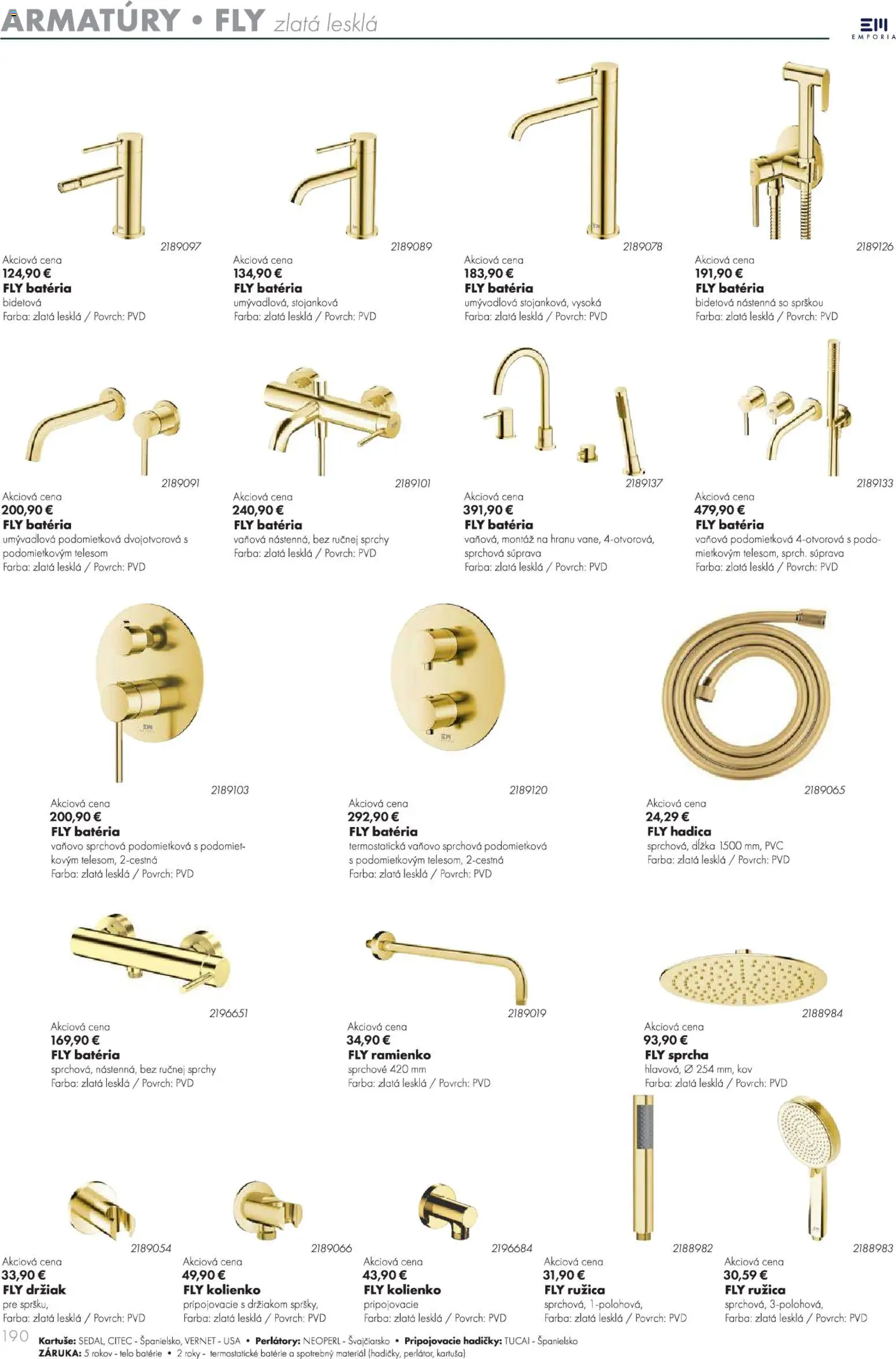 Nové Ingema akcie – leták je platný od 29.10.2025 | Strana: 192 | Produkty: Batéria, Sprcha