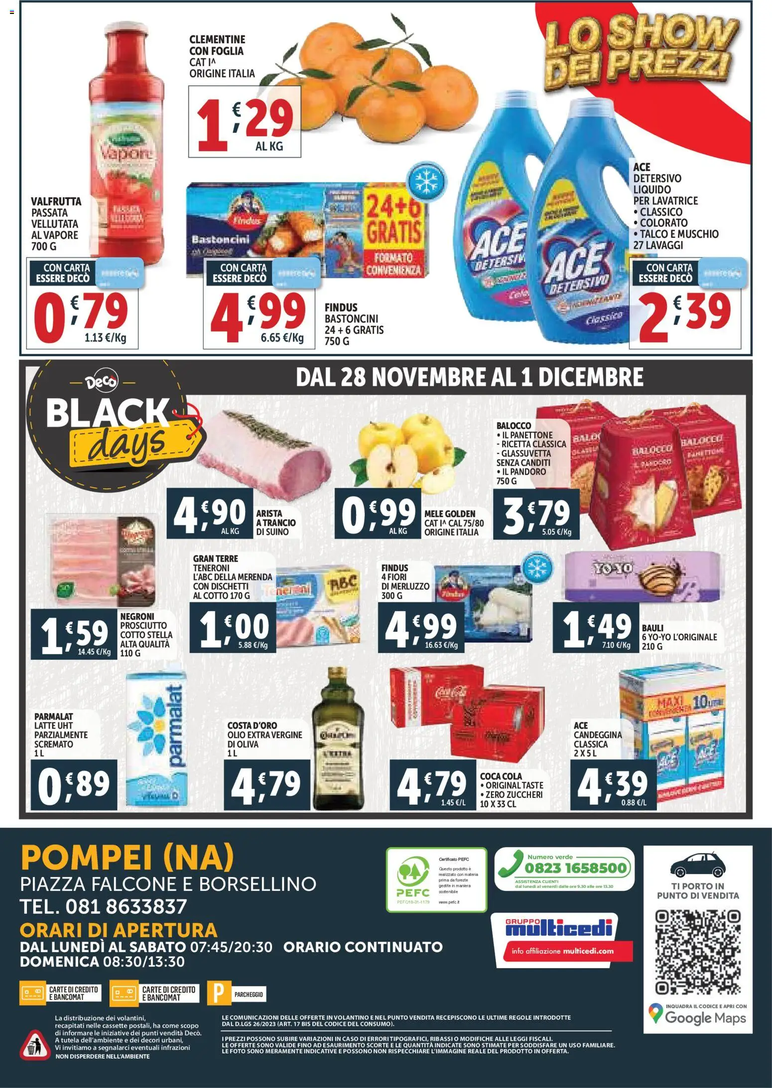 Volantino Decò del 20.11.2025 | Pagina: 20 | Prodotti: Candeggina, Panettone, Olio extra vergine, Coca Cola