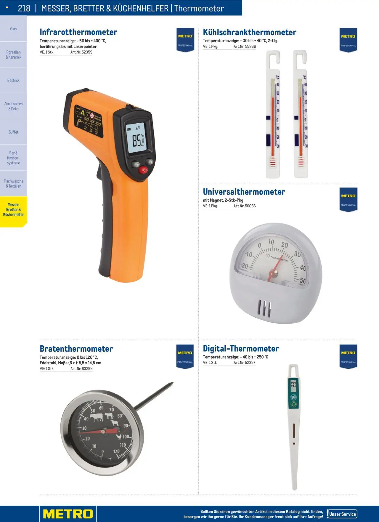 Metro angebote Angebote Gastro Non Food 2025 gültig ab 02.12.2024 | Seite: 218 | Produkte: PC, Thermometer