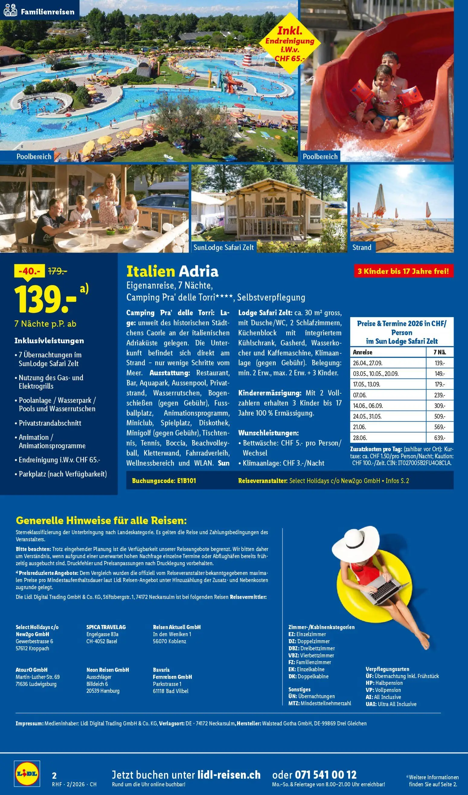 Lidl Aktionen Reisen Februar – gültig ab 28.01.2026 | Seite: 2 | Produkte: Bad, Küchenblock, Bettwäsche, HP