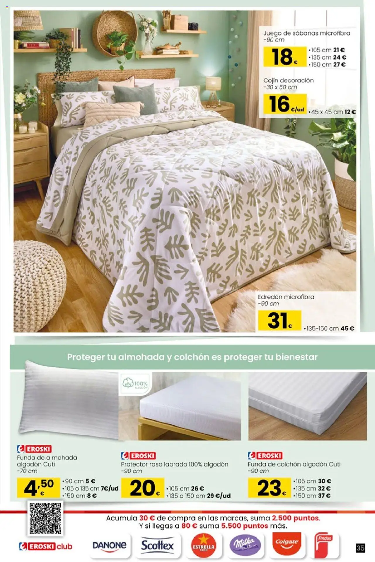 Eroski - Oh! Qué chef │ válido desde el 09.10.2025 | Página: 35 | Productos: Juego de sábanas, Funda, Almohada, Cojín