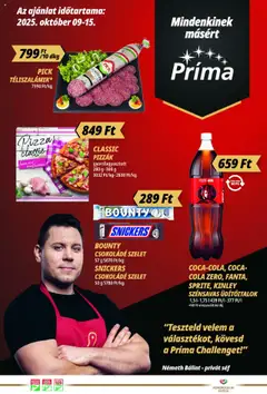 CBA Príma Akciós újság - amely érvényes a következő dátumtól: 09.10.2025