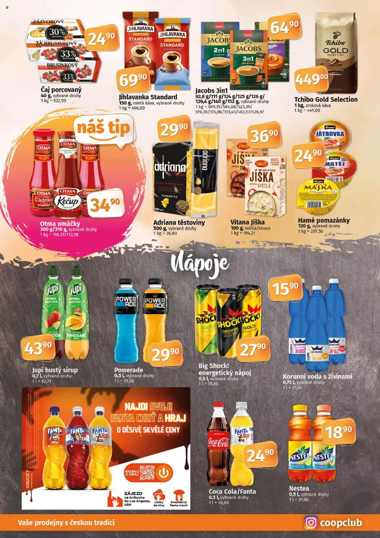 Coop leták - Tuty od 24.09.2025 | Strana: 6 | Produkty: Voda, Energetický nápoj, Jihlavanka, Semolina