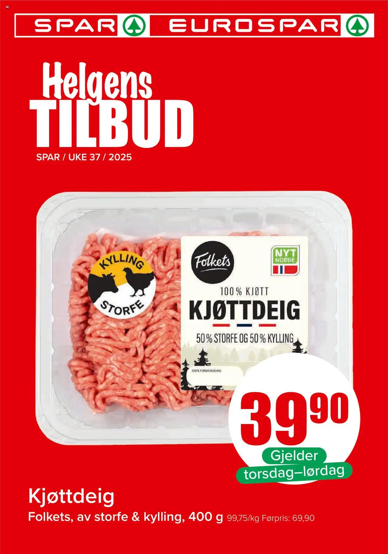  | Side: 1 | Produkter: Kylling, Kjøttdeig, Kolasås