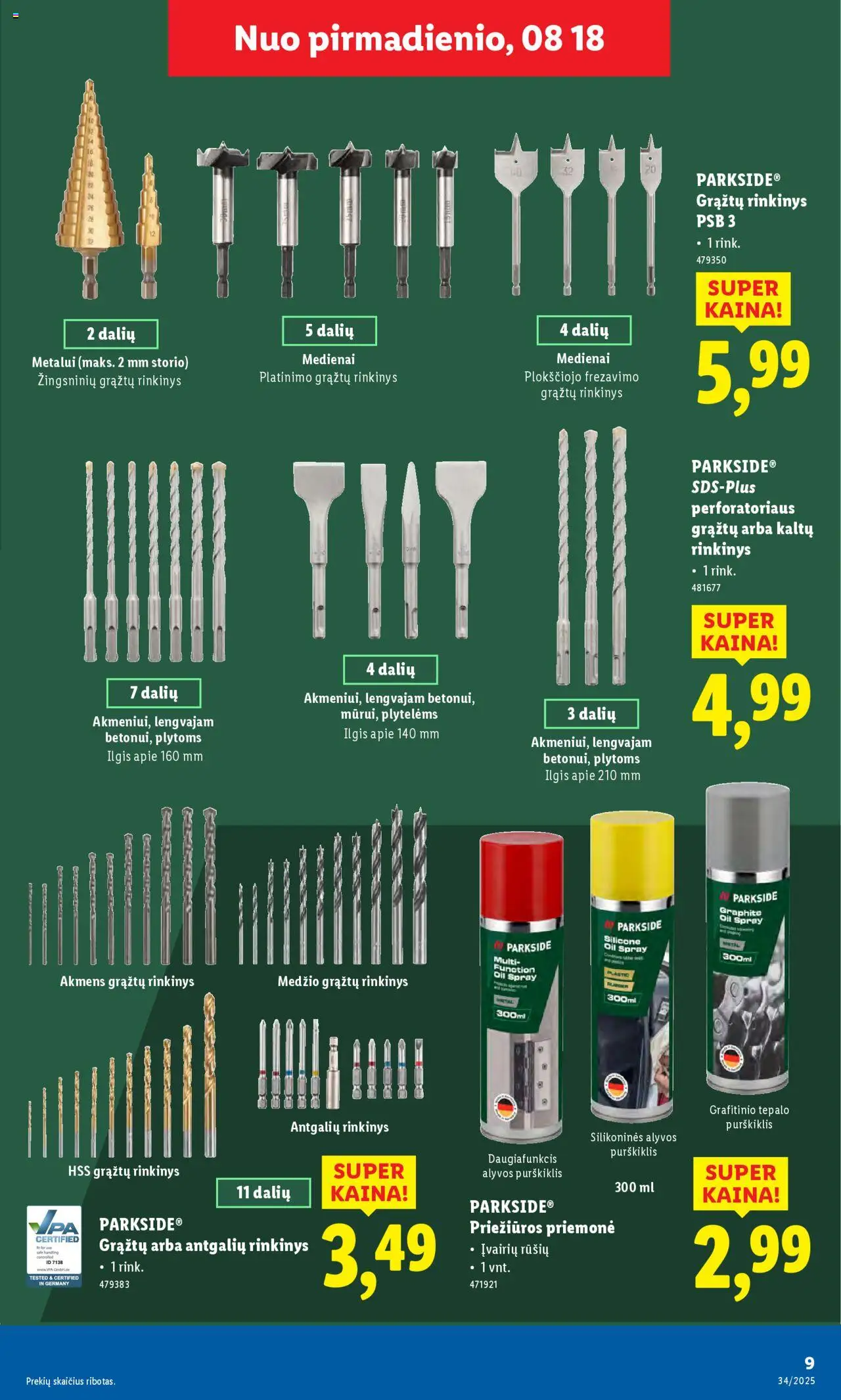 LIDL - Leidinys - Ne maisto prekių pasiūlymai│galioja nuo 18.08.2025 | Puslapis: 9