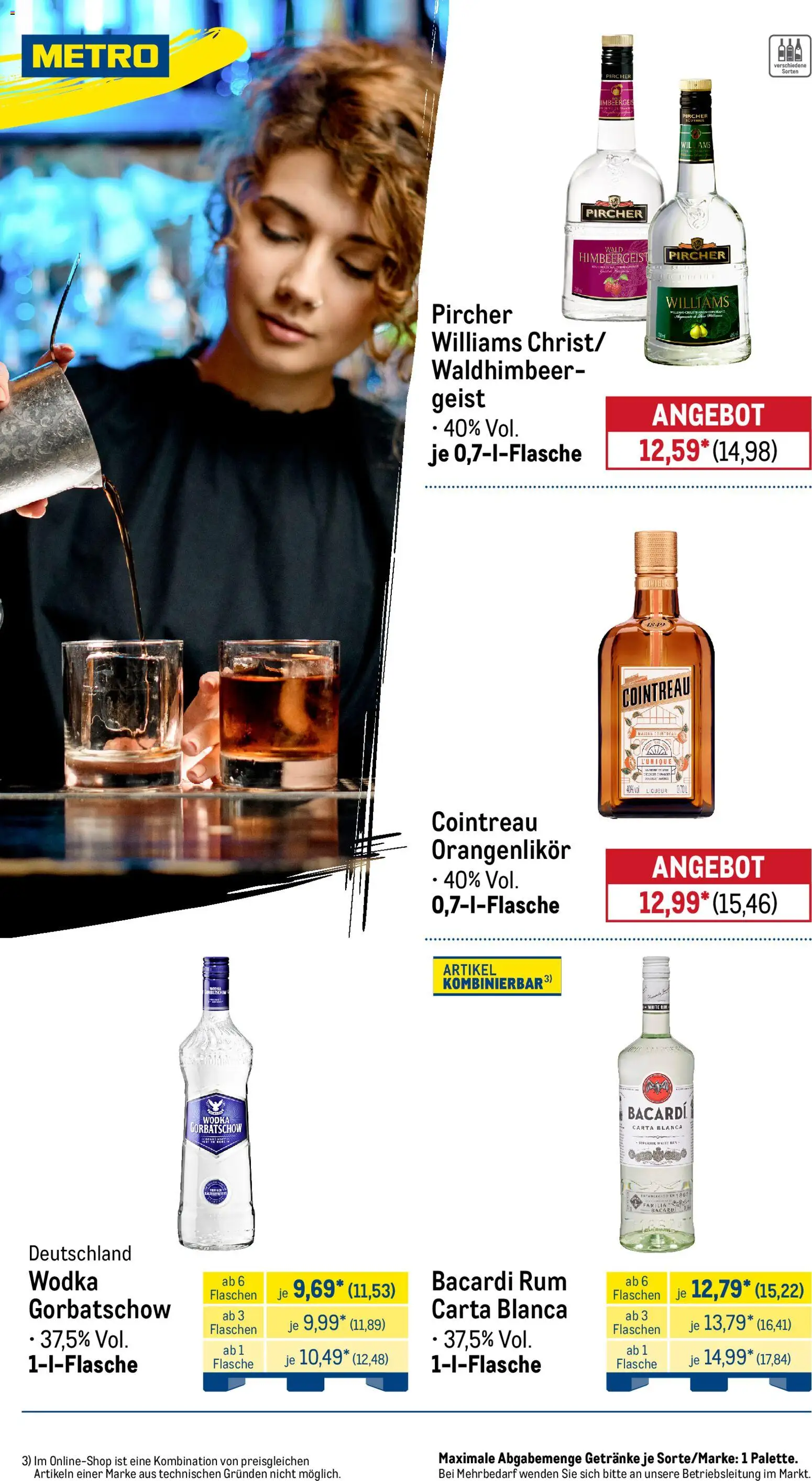 Metro Monats-Menü – gültig ab 01.04.2026 | Seite: 28 | Produkte: Bacardi, Rum, Wodka