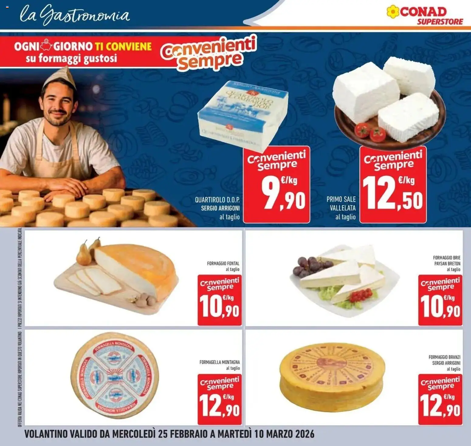 Volantino Conad del 25.02.2026 | Pagina: 14 | Prodotti: Sale, Formaggio