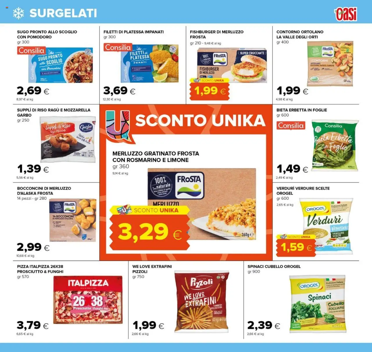 Volantino Oasi del 25.09.2025 | Pagina: 9 | Prodotti: Mozzarella, Limone, Spinaci, Sugo