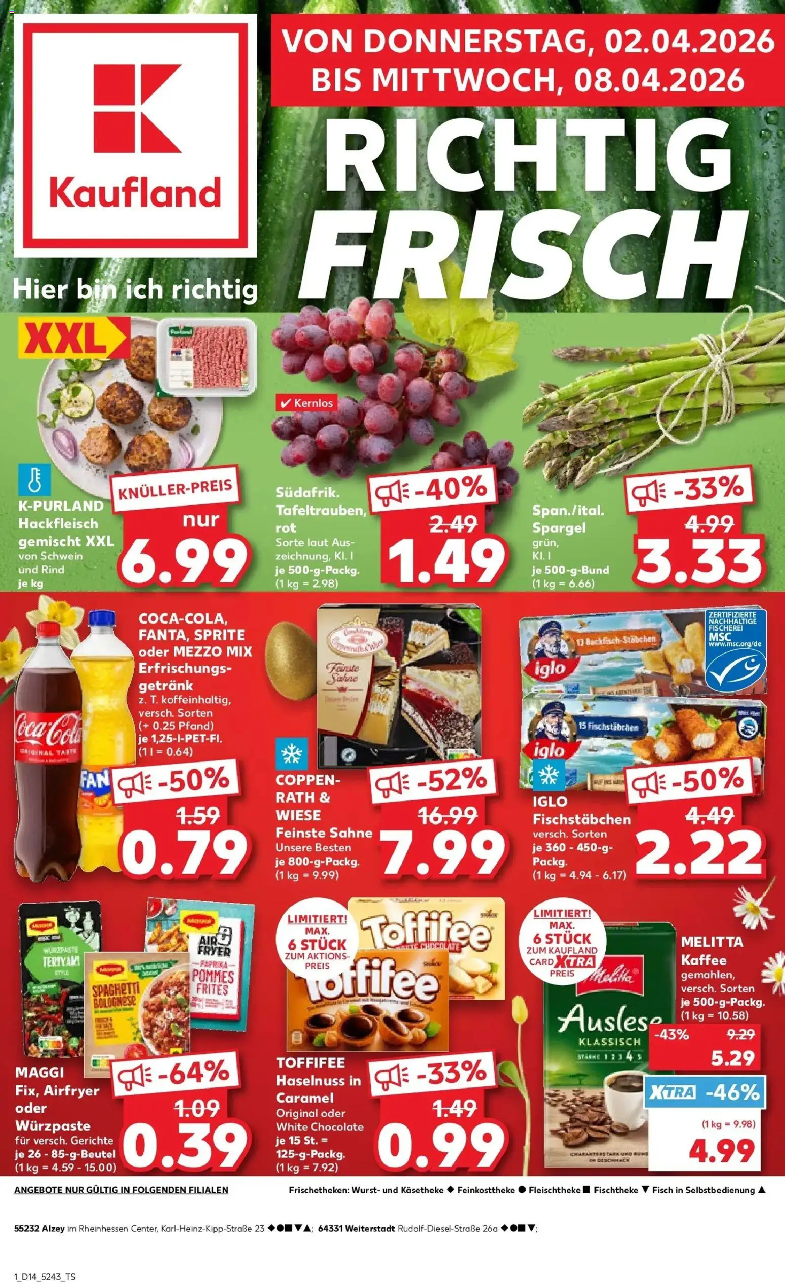 Kaufland Prospekt Alzey	 – gültig ab 30.03.2026 | Seite: 15 | Produkte: Mezzo mix, Coca cola, Fisch, Hackfleisch